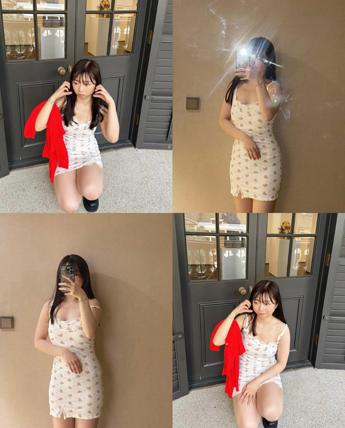 【❤︎⸝⸝美哭~甜辣風 碎花蕾絲遮副乳🎀】碎花小開叉𝗢𝗣𝗦