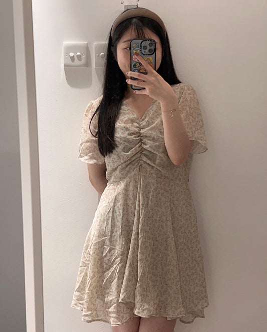 【超美碎花紋.ᐟ.ᐟ】小𝗩碎花連身裙