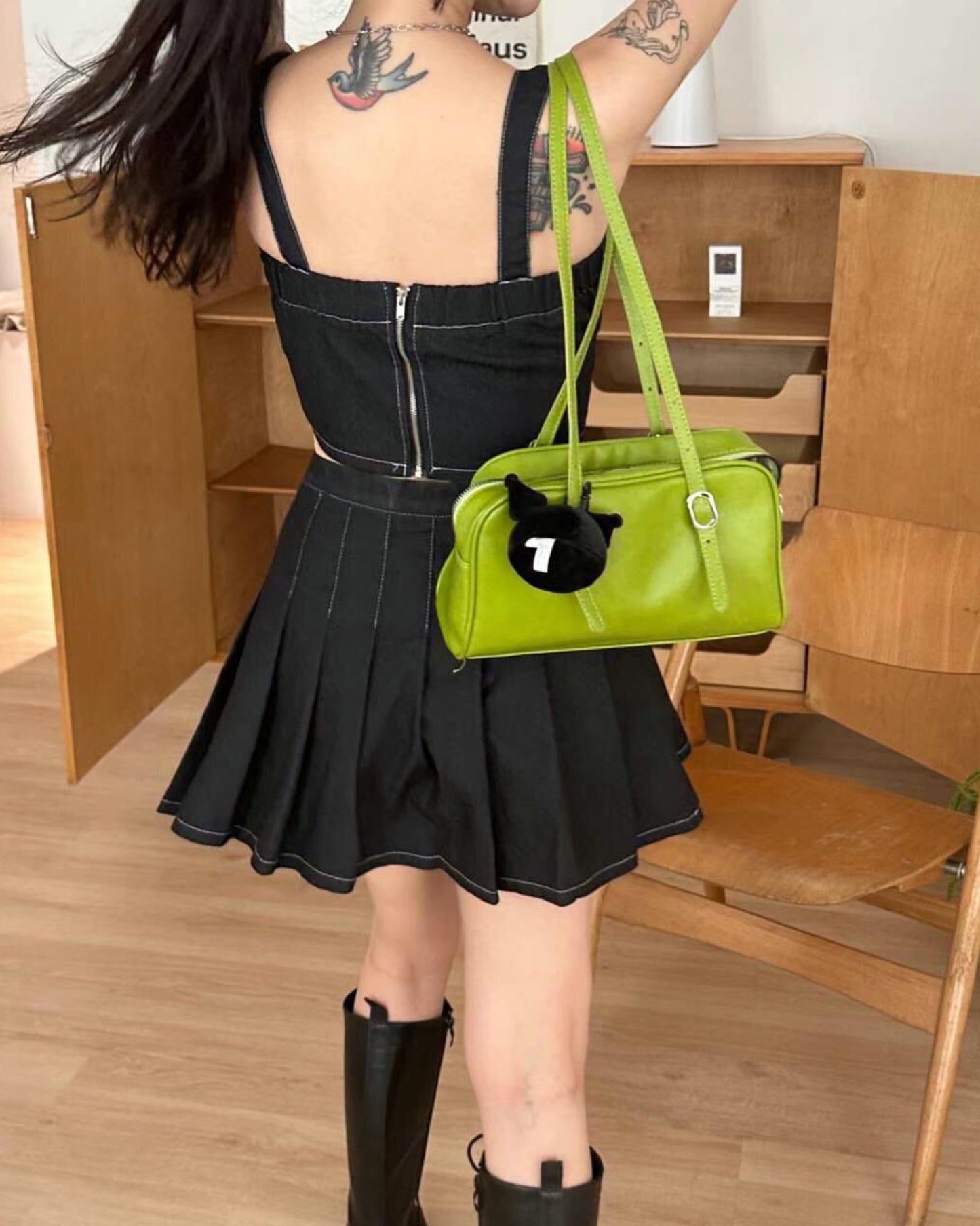 【早鳥價 | 牛仔𝗩𝗶𝗯𝗲+可分開入手.ᐟ.ᐟ】𝗛𝗲𝗮𝗿𝘁 𝗦𝗵𝗮𝗽𝗲 𝗧𝗼𝗽+𝗦𝗸𝗶𝗿𝘁 𝗦𝗲𝘁 (連𝗣𝗔𝗗)