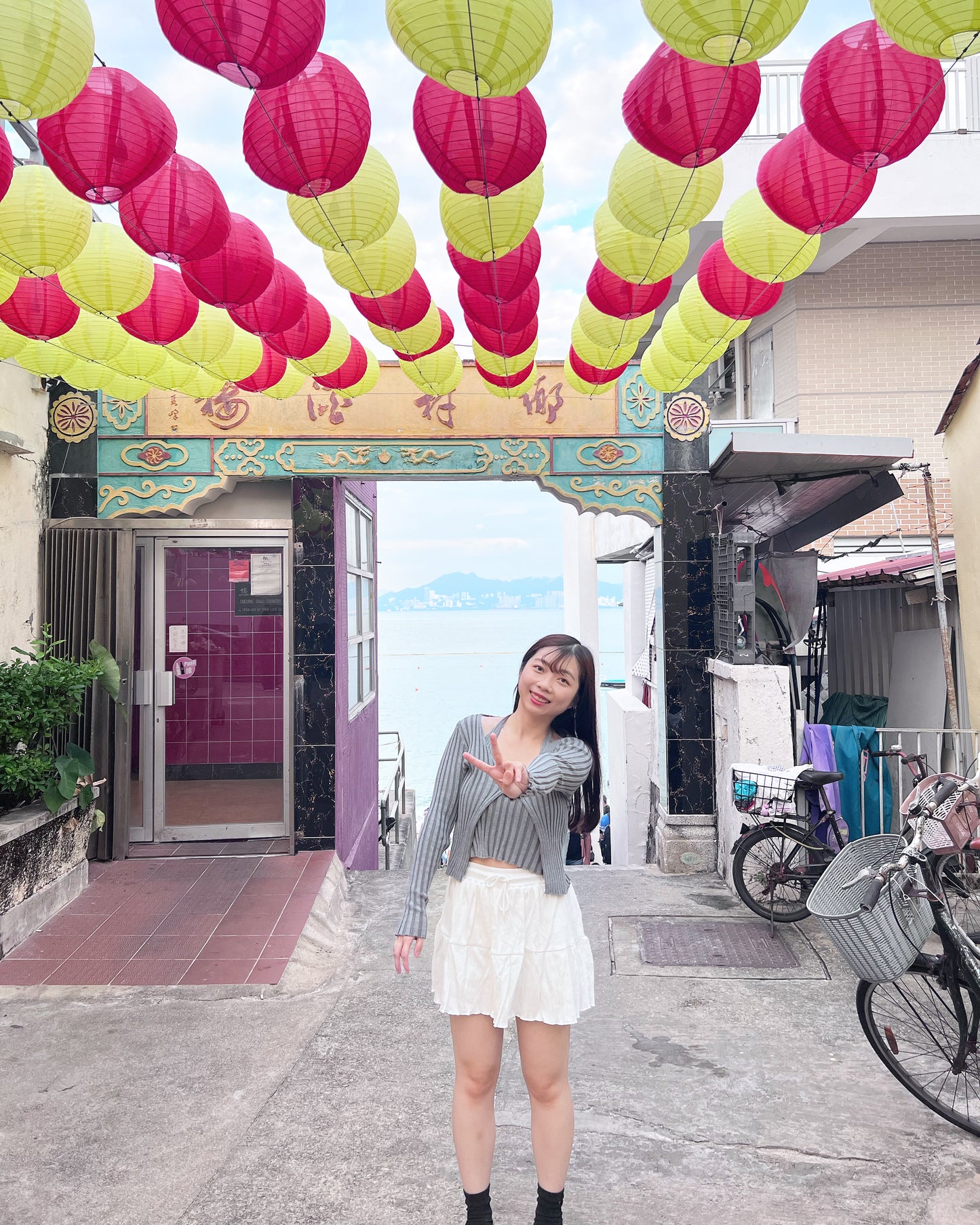 【 特別連身背心.ᐟ.ᐟ】條紋開叉𝗧𝗼𝗽 （一件裝)