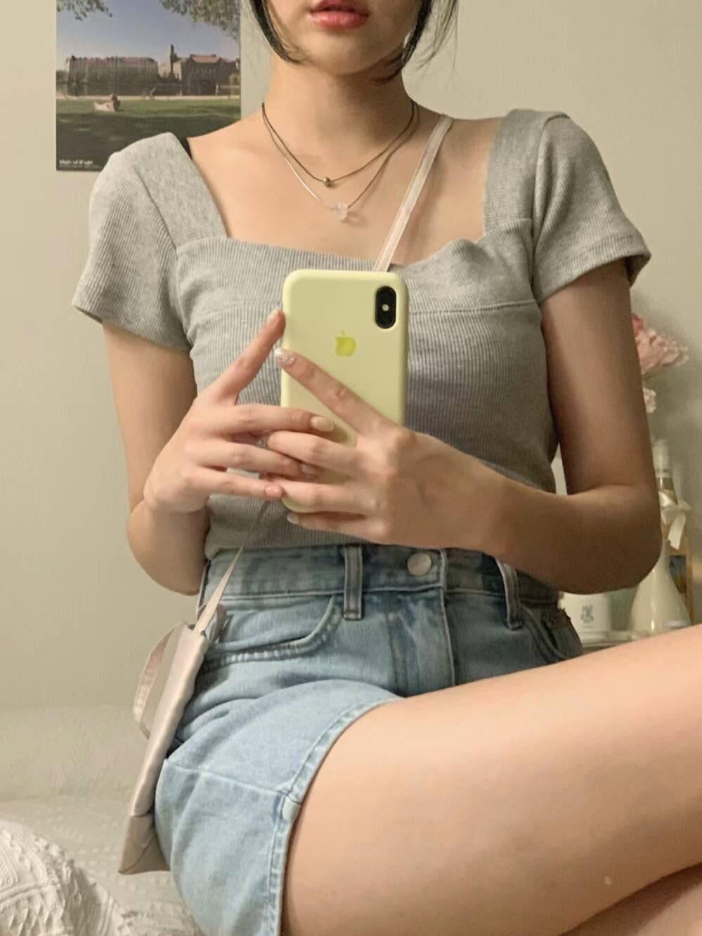 【‧⁺˖(ෆ˙ᵕ˙ෆ)🐰 早鳥百搭方領 | 超彈收腰𝗖𝗿𝗼𝗽 🐰】𝗦𝗾𝘂𝗮𝗿𝗲 𝗕𝘂𝗻𝗻𝘆 𝗖𝗿𝗼𝗽