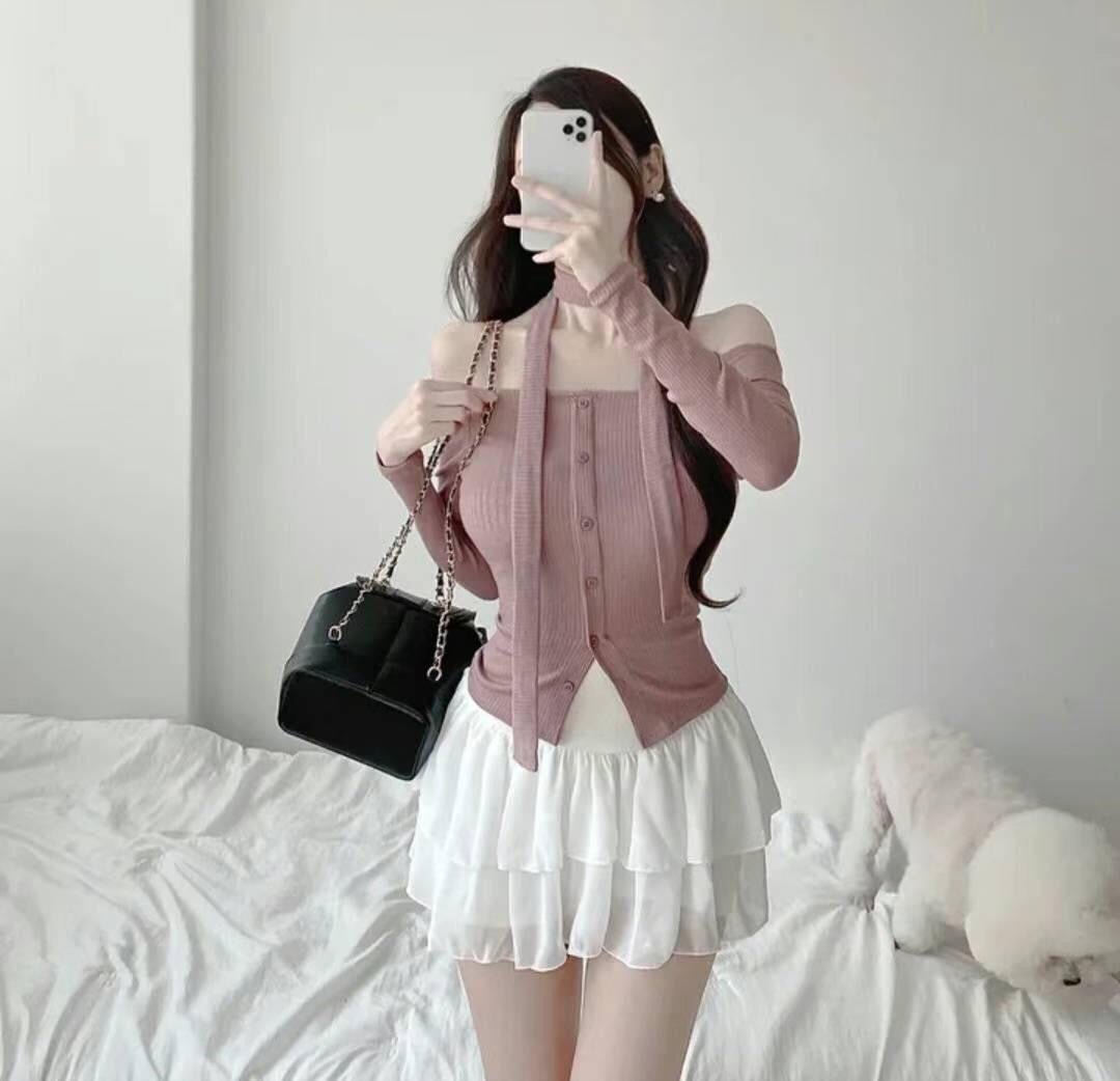 【早鳥價 ! 平肩裝～美爆甜度💘💘】𝗧𝗼𝘄𝗲𝗹 𝗧𝘄𝗶𝗻 𝗧𝗼𝗽