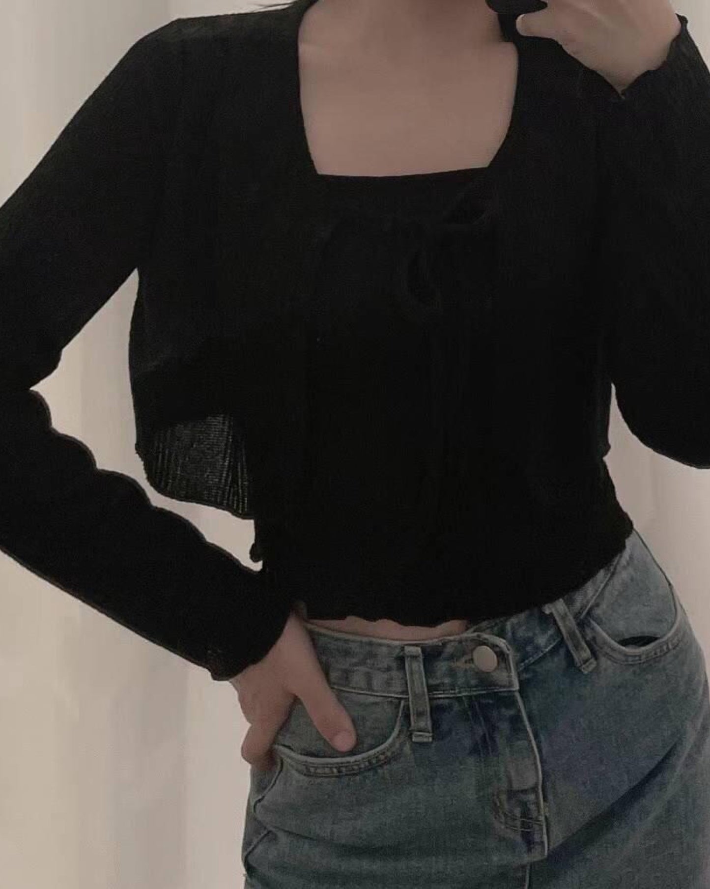 【𝗚𝗶𝗿𝗹𝘆+超軟綿唔透.ᐟ.ᐟ】綁帶直條紋𝗦𝗲𝘁 (𝗩𝗲𝗿 𝟮.)