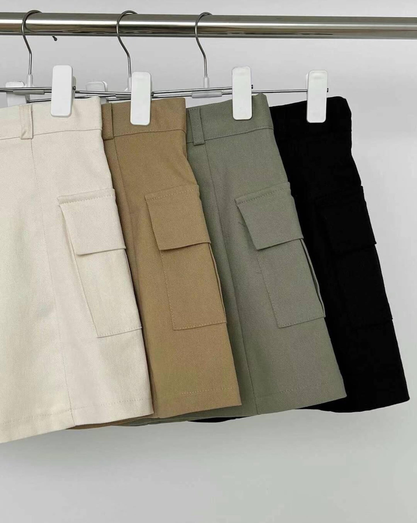 【型格+工裝風 | 𝟮 𝗦𝗶𝘇𝗲 .ᐟ.ᐟ】𝗚𝗶𝗿𝗹𝘆 𝗖𝗮𝗿𝗴𝗼 𝗦𝗸𝗶𝗿𝘁 (𝗩𝗲𝗿 𝟮 附打底+裙袋)