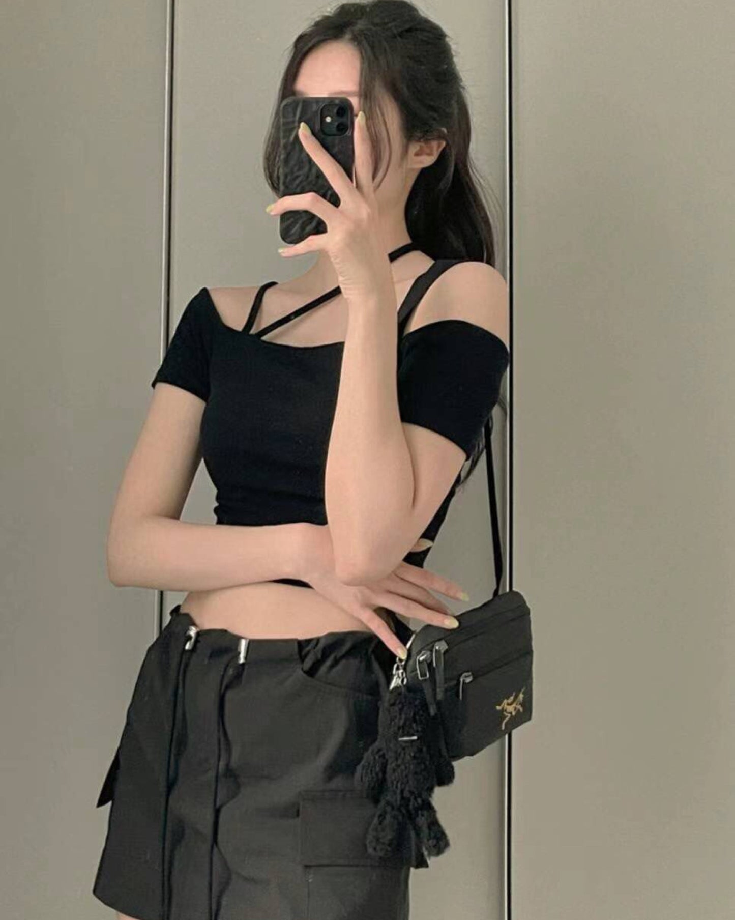 【◡̈早鳥'' 兩穿小露肩''𝗬𝟮𝗞斜帶◡̈】𝗖𝗿𝗼𝘀𝘀 𝗟𝗮𝗰𝗲 𝗧𝗼𝗽