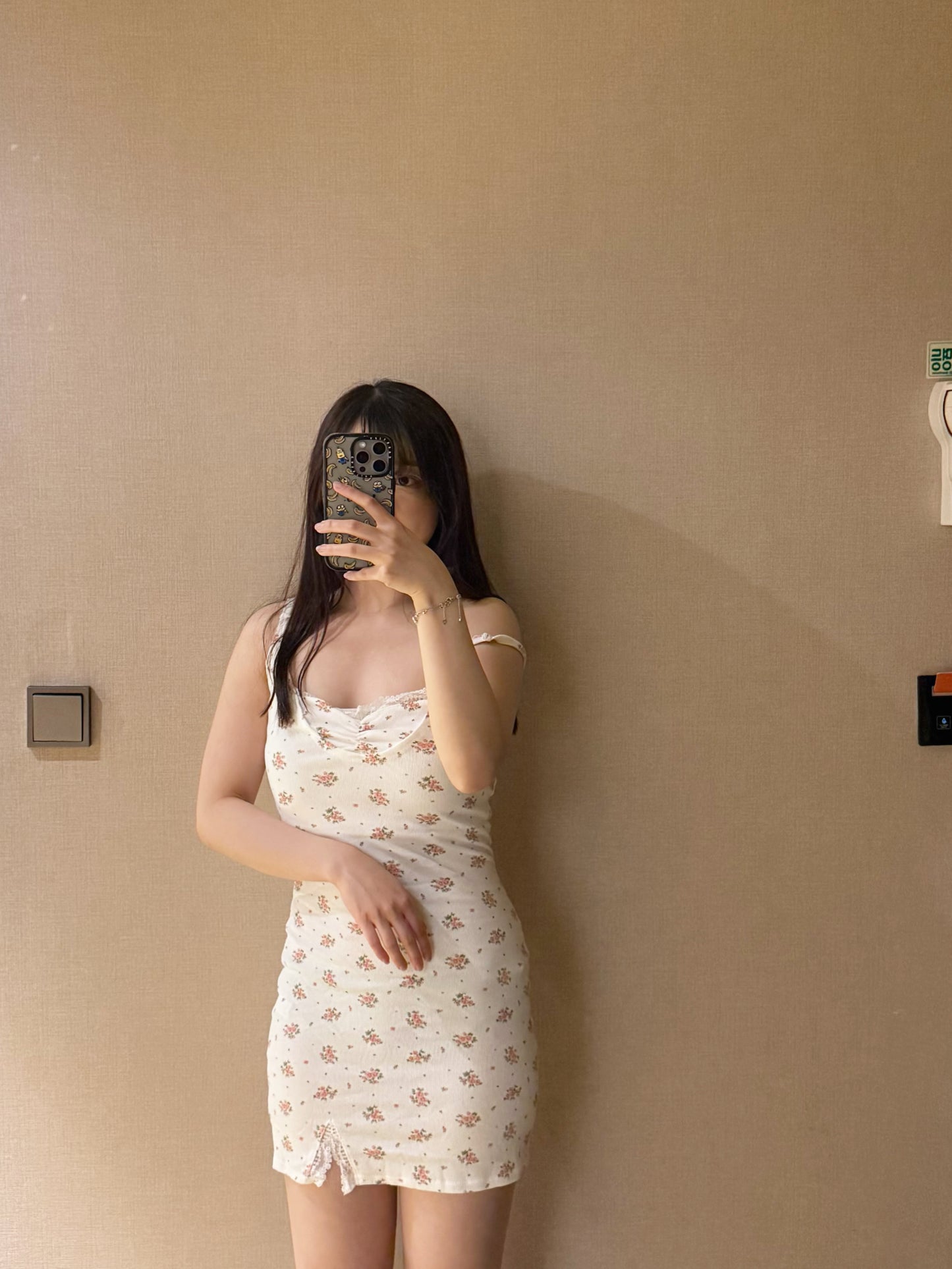 【❤︎⸝⸝美哭~甜辣風 碎花蕾絲遮副乳🎀】碎花小開叉𝗢𝗣𝗦