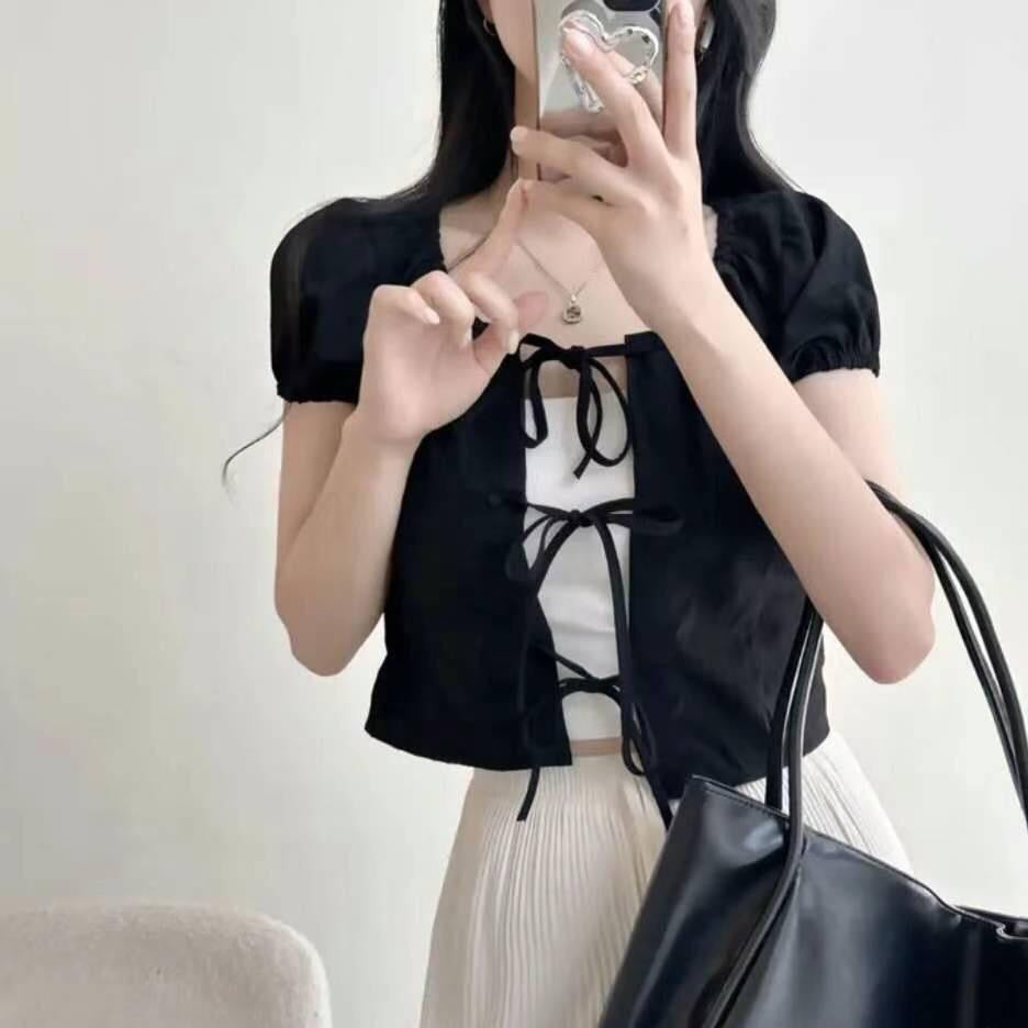 【„.-•~¹°”ˆ˜¨ 早鳥~ 三綁帶♡溫柔泡泡袖 🦢】𝗛𝗮𝗻𝗱𝗼𝘃𝗲𝗿 𝗕𝘂𝗯𝗯𝗹𝗲 𝗧𝗼𝗽