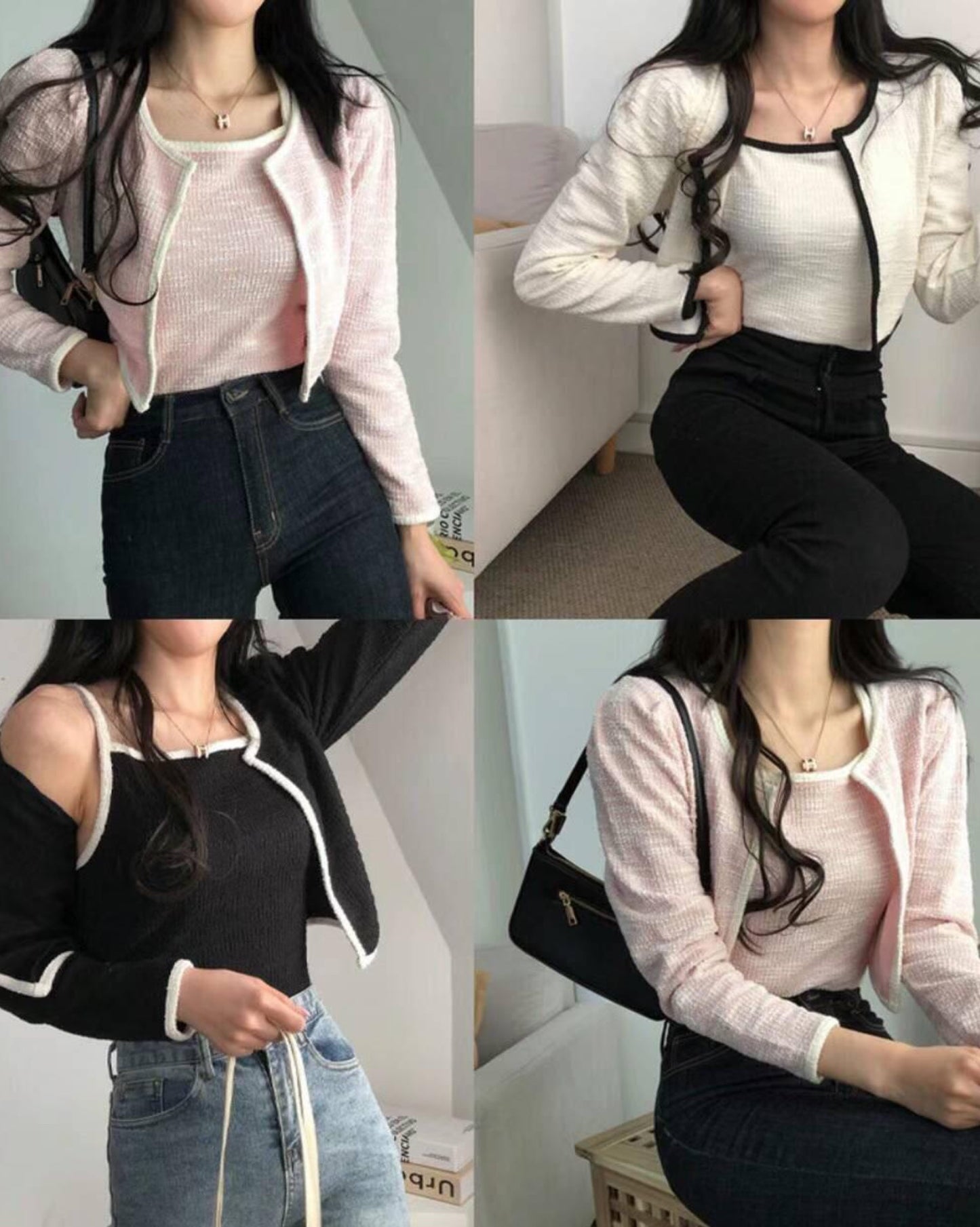 【特別立體壓紋.ᐟ.ᐟ】𝗟𝗼𝗻𝗴 𝗞𝗻𝗶𝘁 𝗝𝗞+𝗩𝗲𝘀𝘁 𝗦𝗲𝘁