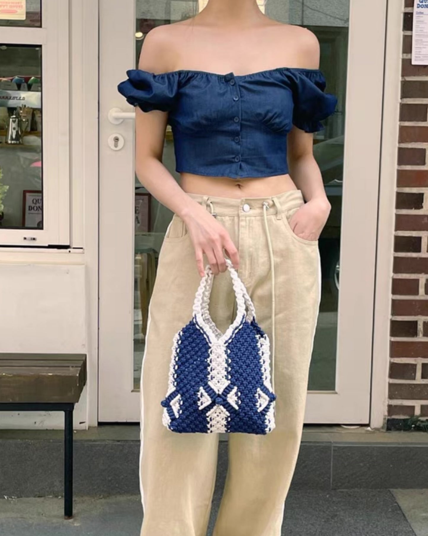 【早鳥價 | 超蓬鬆感+𝟮種穿法.ᐟ.ᐟ】𝗣𝗼𝗻𝗴 𝗣𝗼𝗻𝗴 𝗗𝗲𝗻𝗶𝗺 𝗧𝗼𝗽