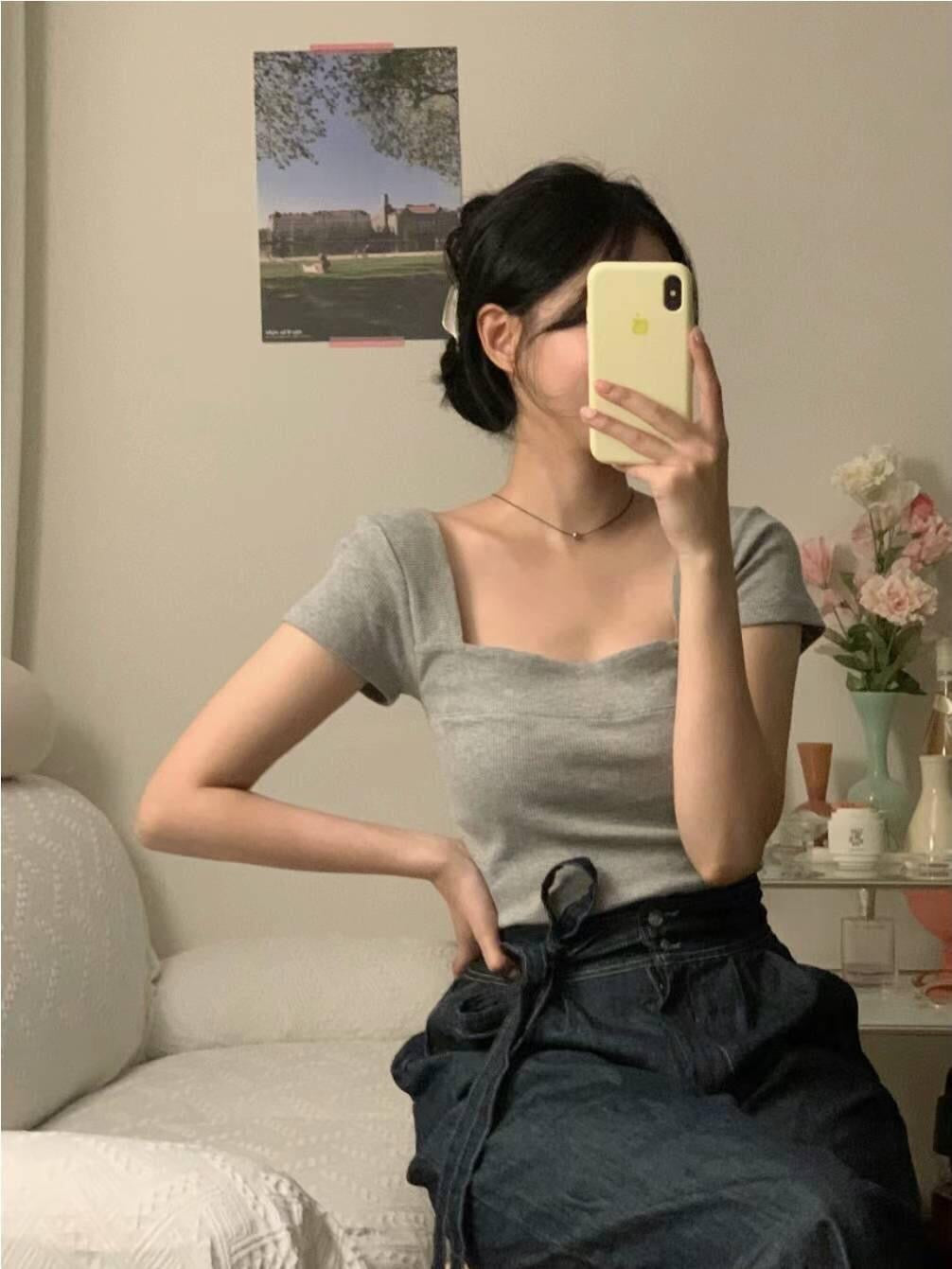 【‧⁺˖(ෆ˙ᵕ˙ෆ)🐰 早鳥百搭方領 | 超彈收腰𝗖𝗿𝗼𝗽 🐰】𝗦𝗾𝘂𝗮𝗿𝗲 𝗕𝘂𝗻𝗻𝘆 𝗖𝗿𝗼𝗽