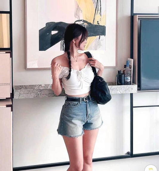 【˗❤︎❤︎小心機完美胸線v——v 皺摺設計𝗨𝗽𝗨𝗽 早鳥】𝗛𝗲𝗮𝗿𝘁 𝗦𝗵𝗮𝗽𝗲 𝗧𝗼𝗽