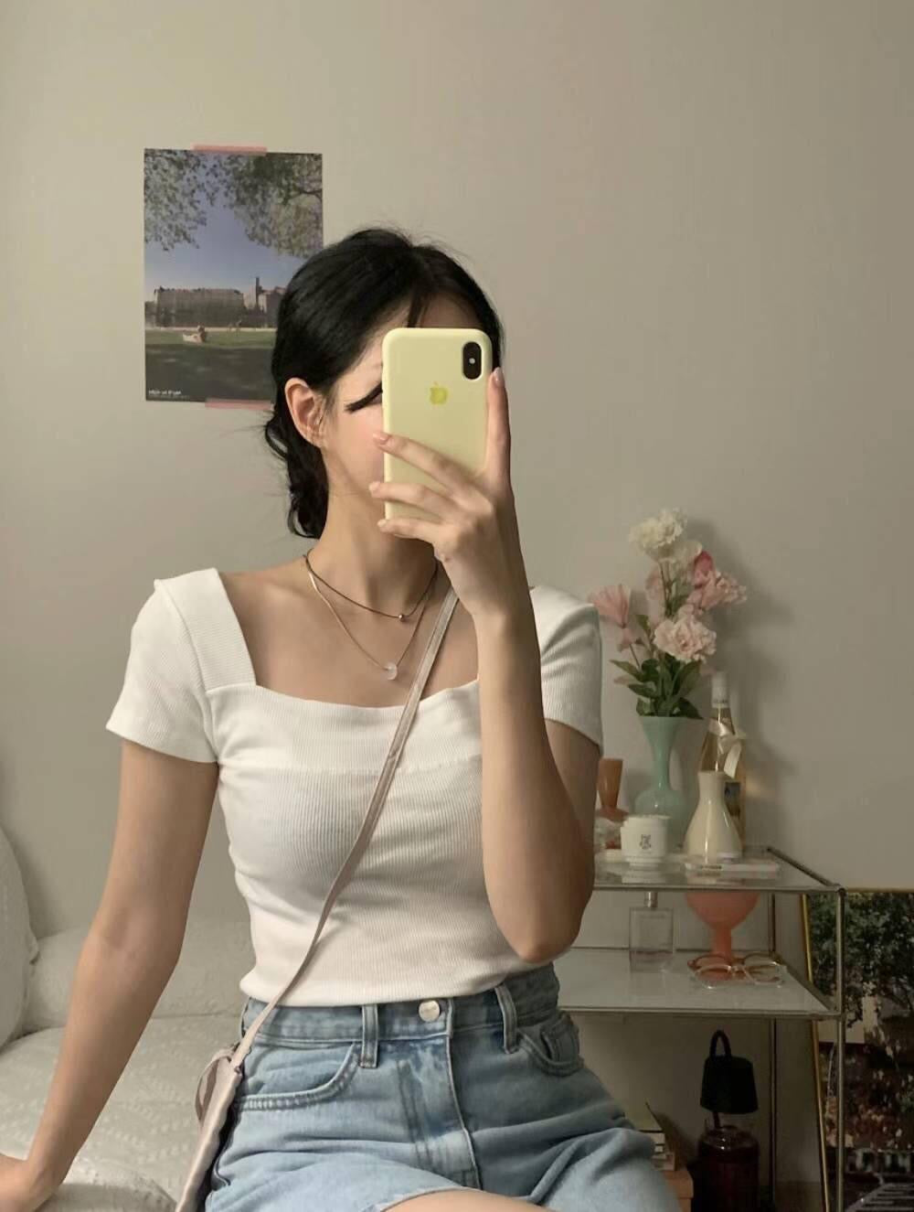 【‧⁺˖(ෆ˙ᵕ˙ෆ)🐰 早鳥百搭方領 | 超彈收腰𝗖𝗿𝗼𝗽 🐰】𝗦𝗾𝘂𝗮𝗿𝗲 𝗕𝘂𝗻𝗻𝘆 𝗖𝗿𝗼𝗽