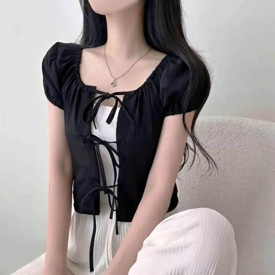 【„.-•~¹°”ˆ˜¨ 早鳥~ 三綁帶♡溫柔泡泡袖 🦢】𝗛𝗮𝗻𝗱𝗼𝘃𝗲𝗿 𝗕𝘂𝗯𝗯𝗹𝗲 𝗧𝗼𝗽