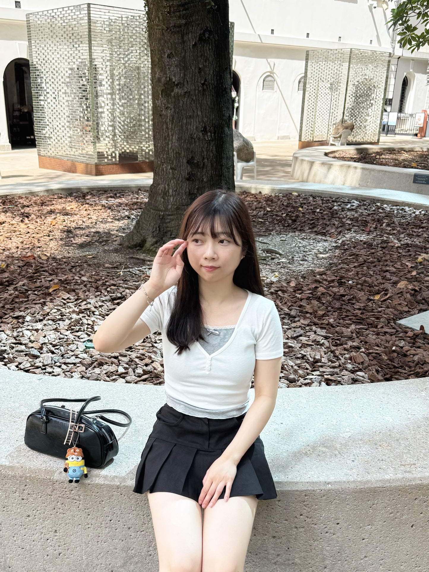 【🤍短版進場🤍拼色假兩件♔♔ 】𝗦𝘄𝗲𝗲𝘁 𝗚𝗶𝗿𝗹 𝗧 (𝗦𝗛𝗢𝗥𝗧 𝗩𝗘𝗥.)