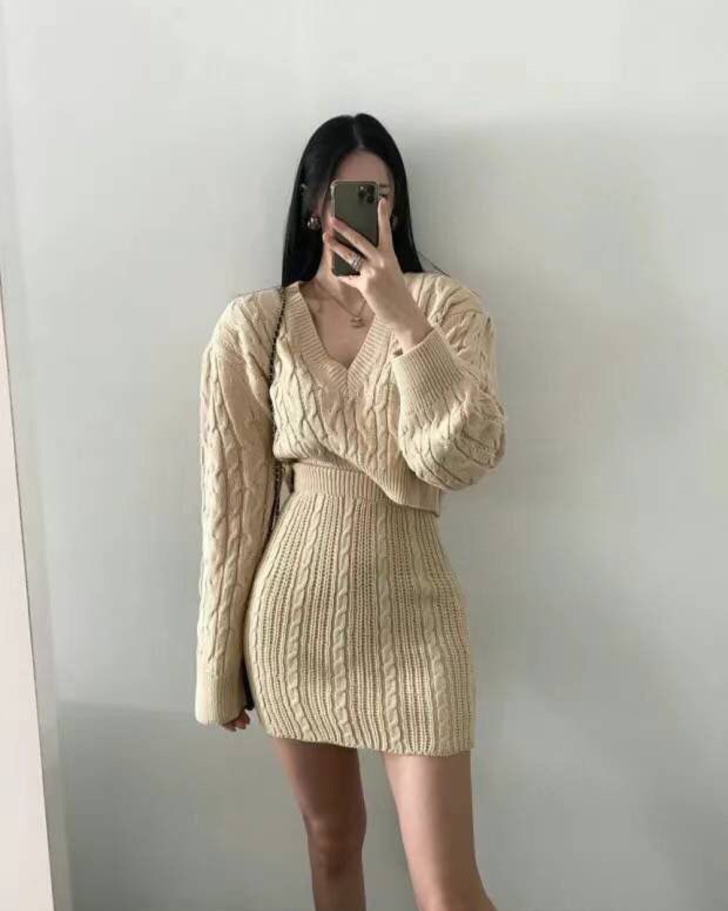 【成套襯好+超有彈性.ᐟ.ᐟ】𝗛𝗶𝗴𝗵𝗹𝗶𝗴𝗵𝘁 𝗞𝗻𝗶𝘁 𝗦𝗲𝘁