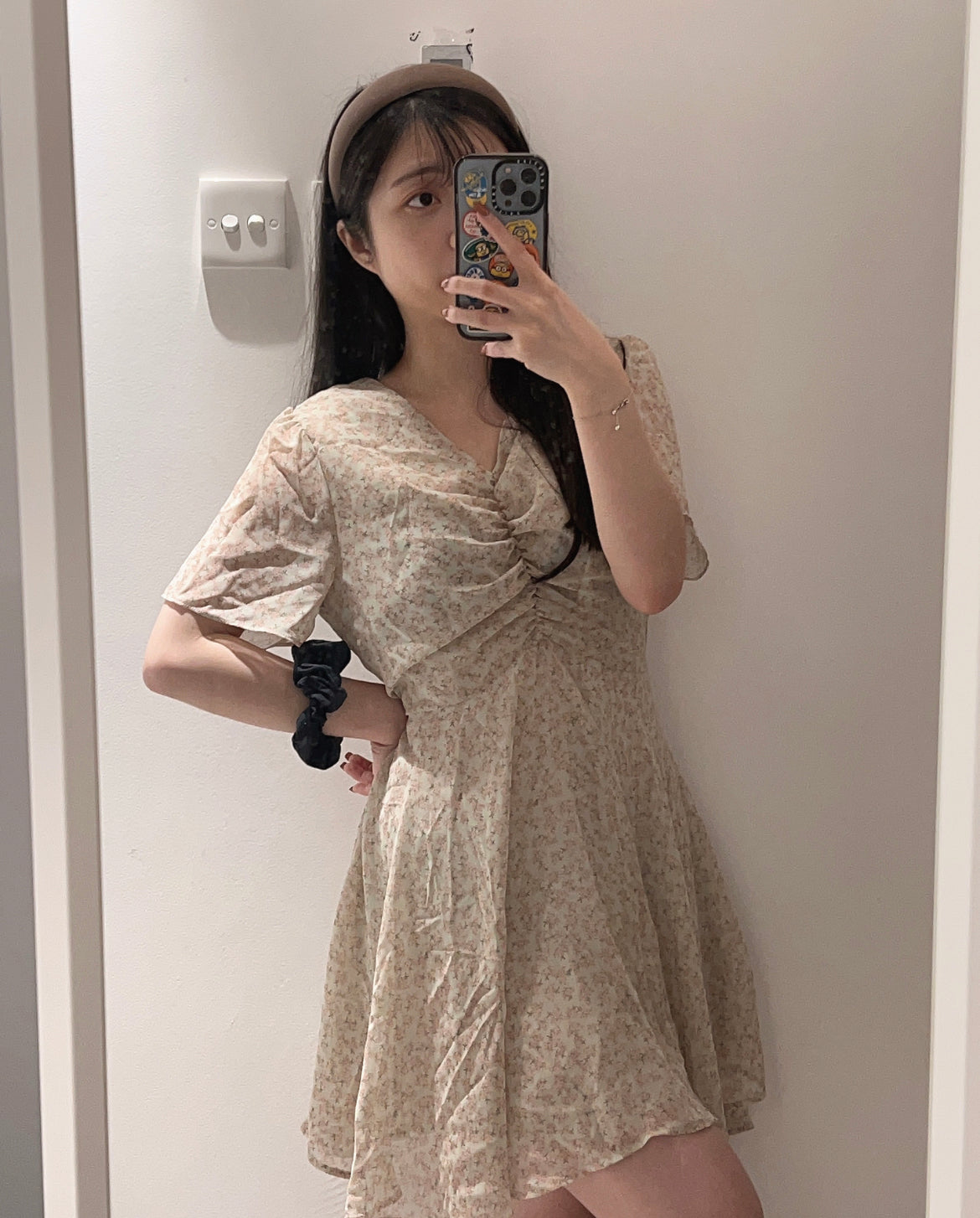 【超美碎花紋.ᐟ.ᐟ】小𝗩碎花連身裙