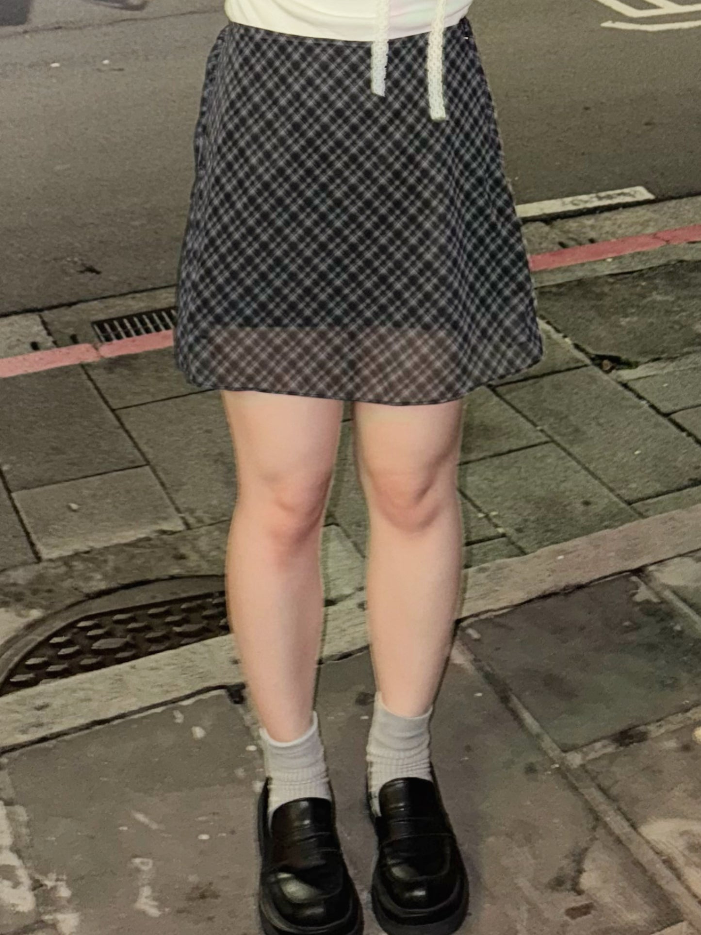 【 ‧₊˚ 側綁帶 擁有橡筋腰 ୨ৎ特別兩層裙დ 超推湖水藍】 𝗗𝗶𝗮𝗺𝗼𝗻𝗱 𝗦𝗵𝗮𝗽𝗲𝗱 𝗦𝗸𝗶𝗿𝘁