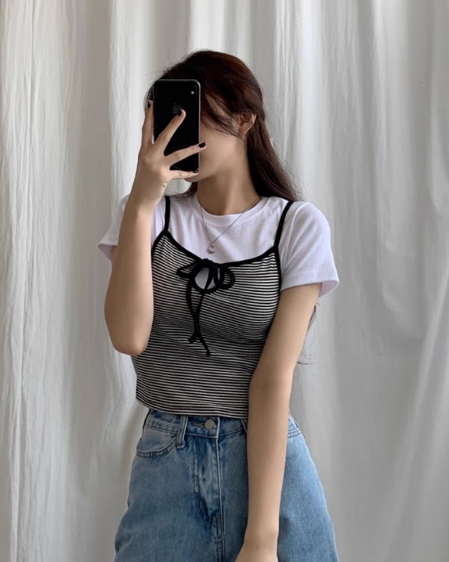 【𝗛𝗞𝗱 𝟭𝟬𝟵 ﻿區】拼色蝴蝶背心