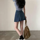 【後面有安全扣+拉鏈 | 𝟯 𝗦𝗶𝘇𝗲.ᐟ.ᐟ】彈性牛仔高腰傘裙