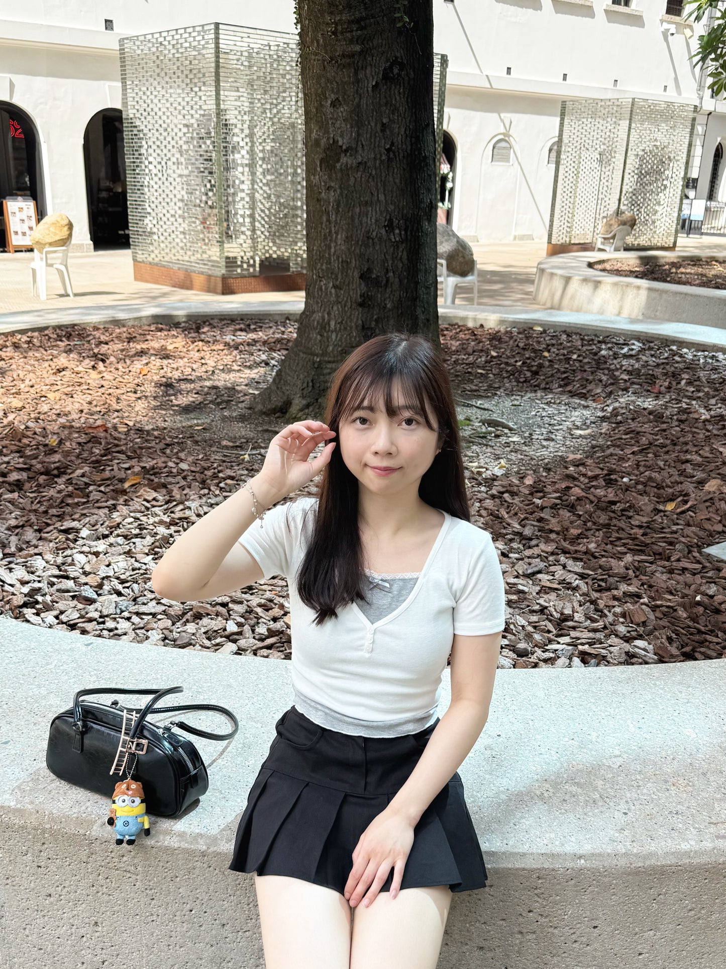 【🤍短版進場🤍拼色假兩件♔♔ 】𝗦𝘄𝗲𝗲𝘁 𝗚𝗶𝗿𝗹 𝗧 (𝗦𝗛𝗢𝗥𝗧 𝗩𝗘𝗥.)