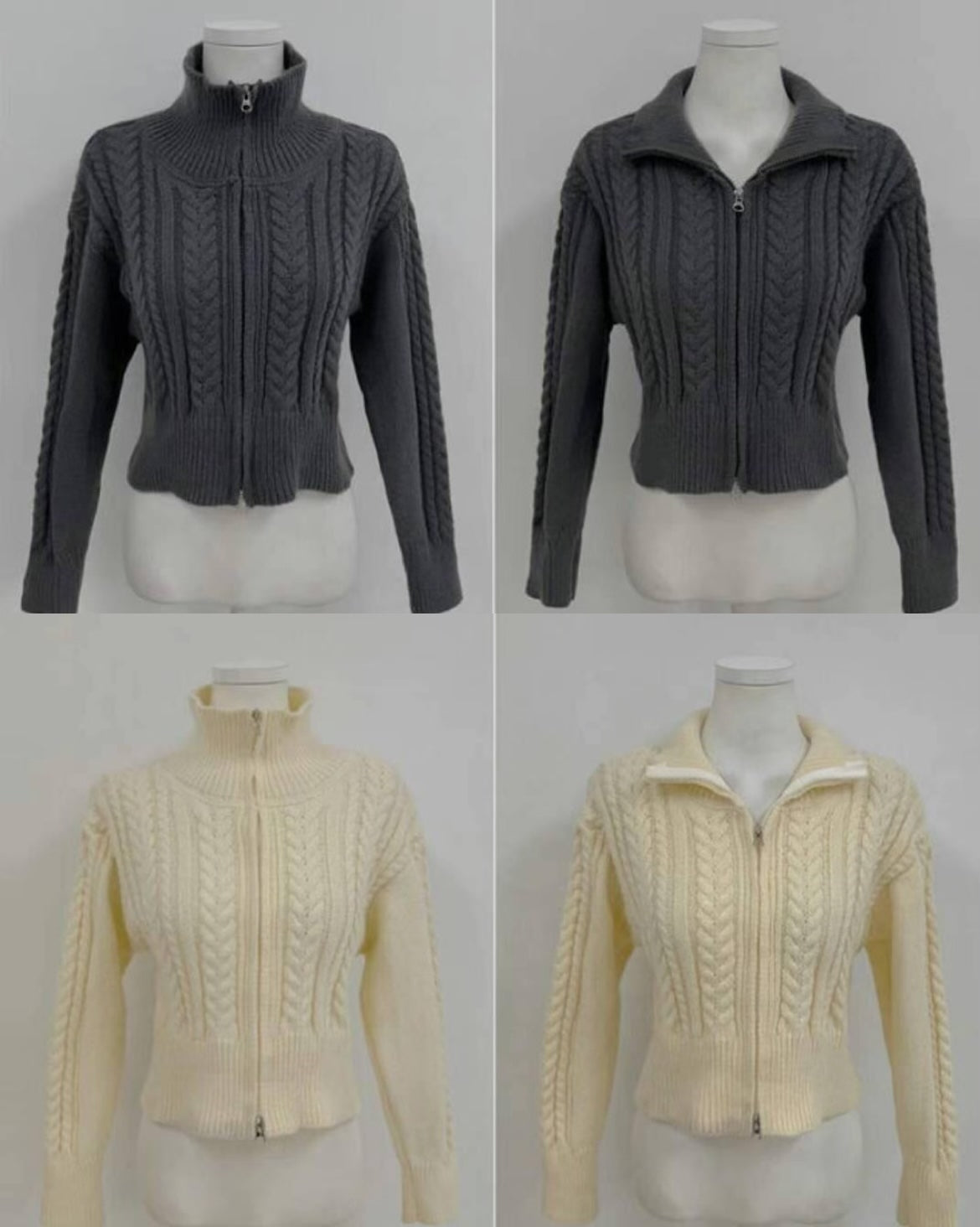 【超美麻花結+雙拉鏈.ᐟ.ᐟ】麻花結針織𝗧𝗼𝗽