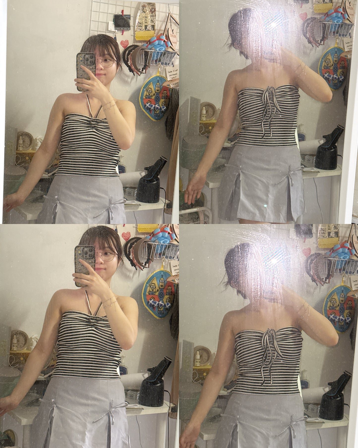 【୧ ‧₊˚ 🍮 𝗧𝘄𝗼-𝘄𝗮𝘆𝘀 綁帶心形抓胸～熱賣人氣=🍄=】綁帶心形平口背心