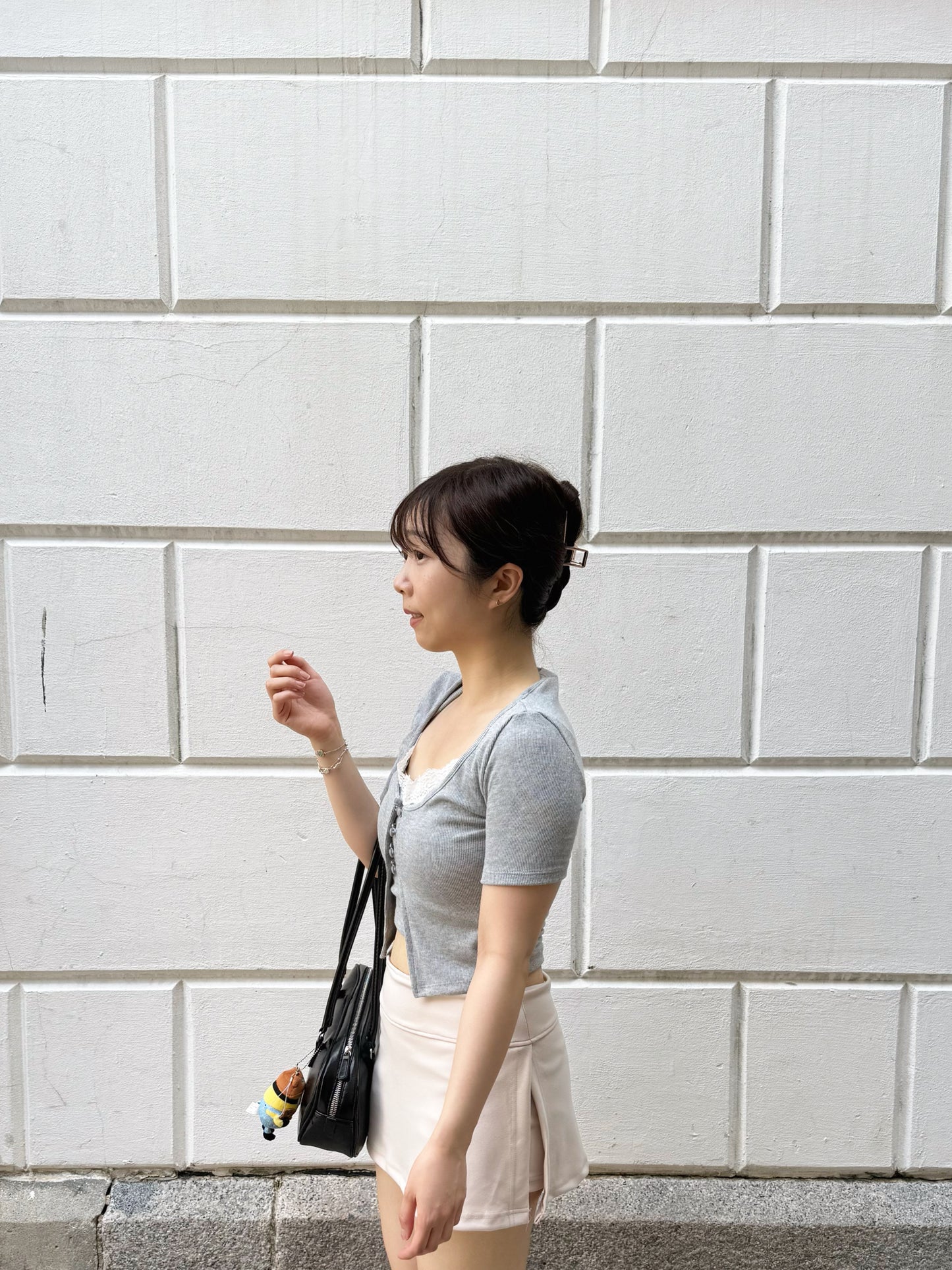 【🌹𓂃𓈒𓏸 假兩件裝～蕾絲背心 超強不透🤎】𝗗𝗮𝗻𝗰𝗲 𝗧𝗶𝗹 𝗖𝗮𝗿𝗱𝗶𝗴𝗮𝗻 𝗦𝗲𝘁 (𝗦𝗵𝗼𝗿𝘁 𝗩𝗲𝗿.）