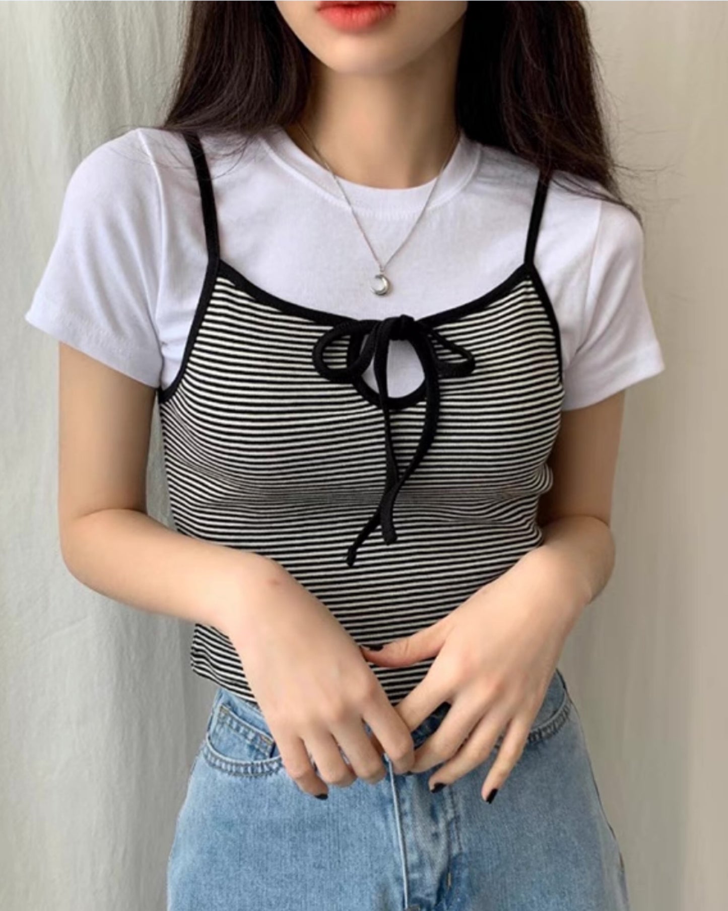 【𝗛𝗞𝗱 𝟭𝟬𝟵 ﻿區】拼色蝴蝶背心