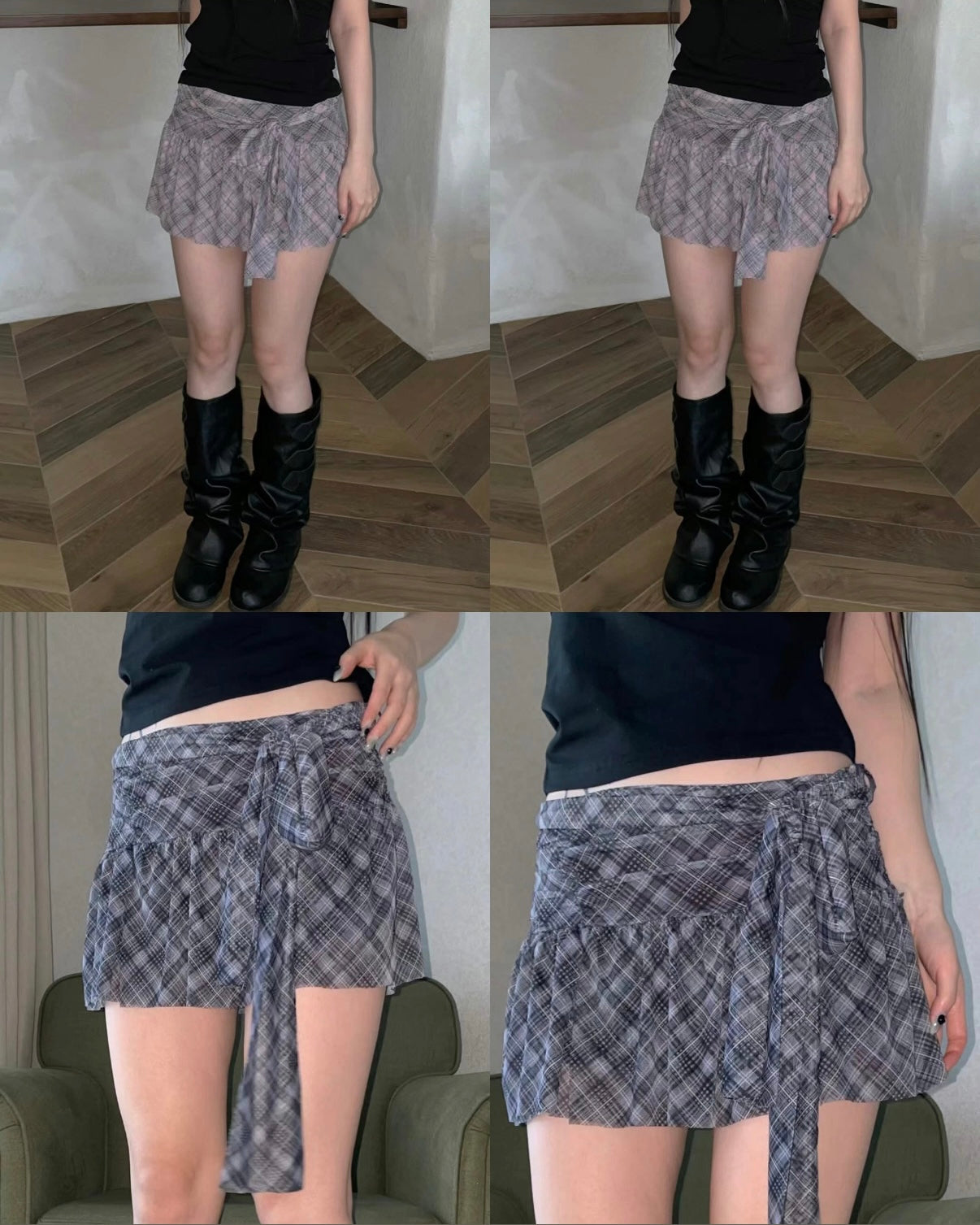 【♡⸝⸝𝗠𝗬 𝗣𝗜𝗖𝗞♡⸝⸝超美綁帶花紋@絕對對得起價錢(˶˃ ᵕ ˂˶) 早鳥 ! 】𝗧𝗶𝗲 𝗨𝗽 𝗠𝗶𝗻𝗶 𝗦𝗸𝗶𝗿𝘁