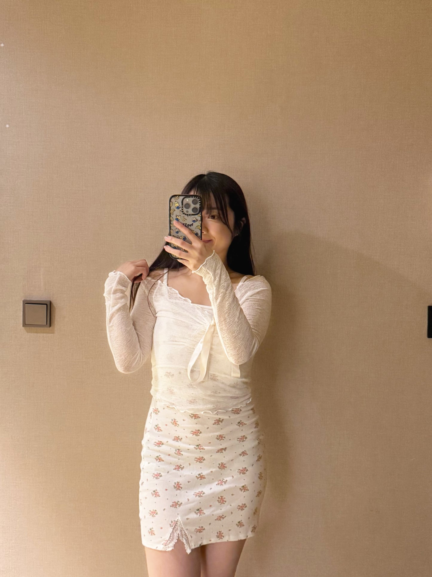 【❤︎⸝⸝美哭~甜辣風 碎花蕾絲遮副乳🎀】碎花小開叉𝗢𝗣𝗦