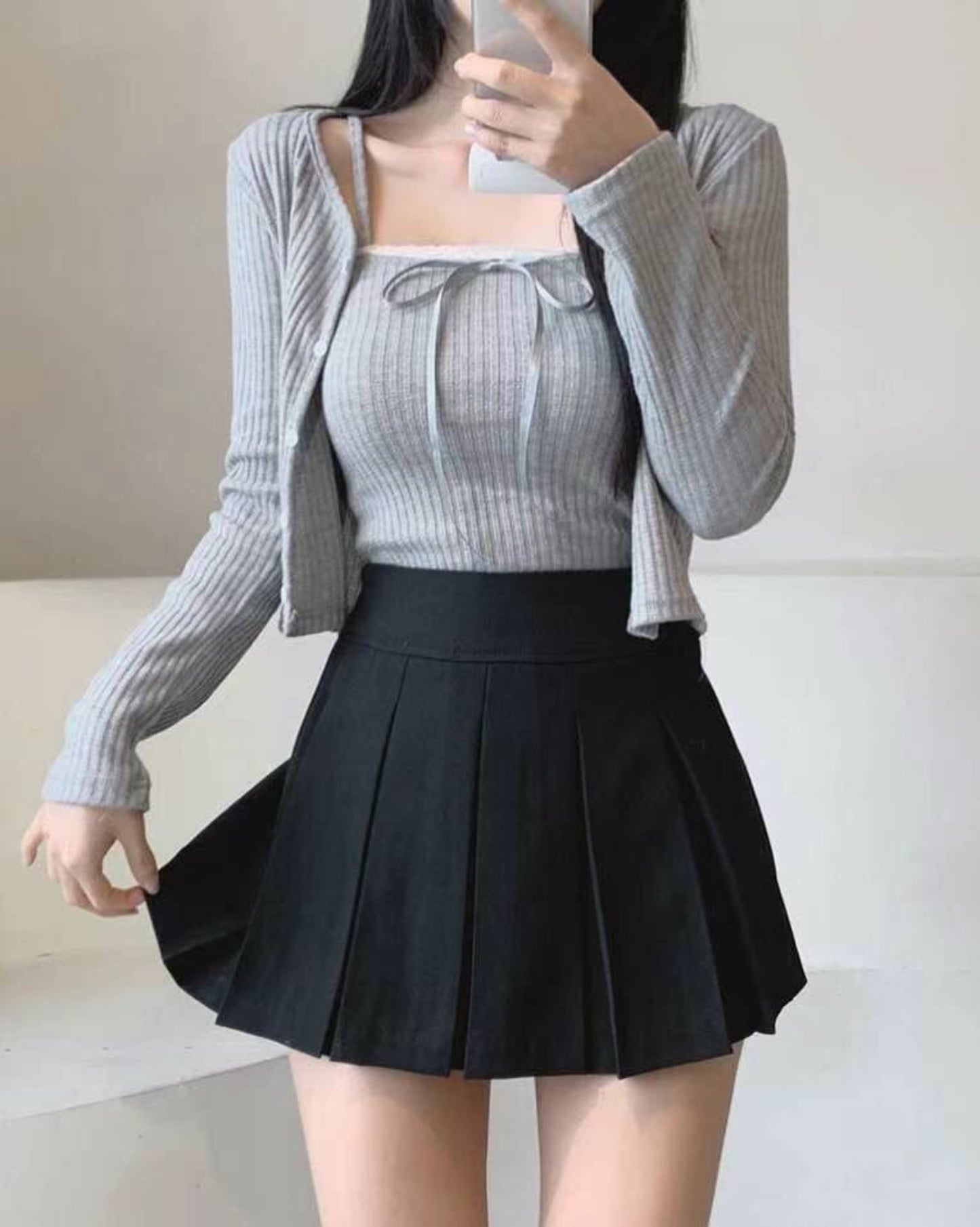 【早鳥價 | 甜美系列🍧】綁帶蕾絲 𝗩𝗲𝘀𝘁 + 𝗖𝗮𝗿𝗱𝗶𝗴𝗮𝗻 𝗦𝗲𝘁