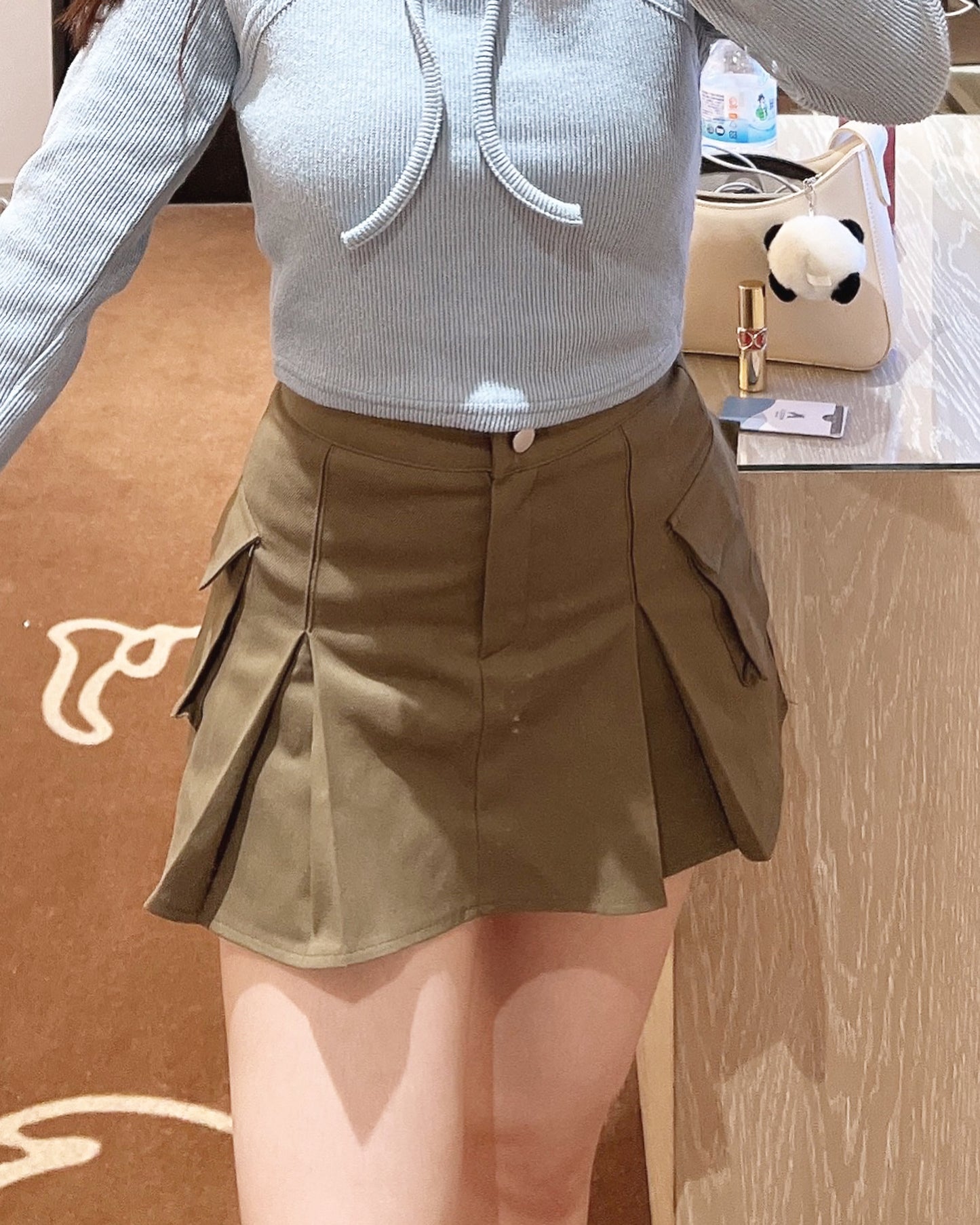 【型格+工裝風 | 𝟮 𝗦𝗶𝘇𝗲 .ᐟ.ᐟ】𝗚𝗶𝗿𝗹𝘆 𝗖𝗮𝗿𝗴𝗼 𝗦𝗸𝗶𝗿𝘁 (𝗩𝗲𝗿 𝟯 秋冬版X附打底褲)