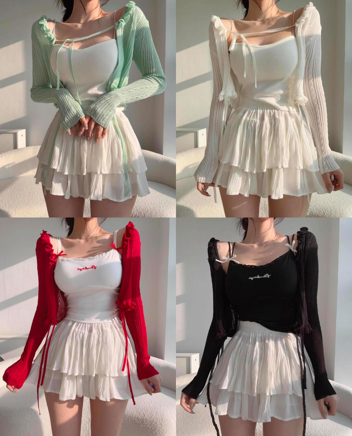 【 💕綁帶入門版～荷葉皺皺邊🍃 推薄荷綠<𝗘𝗮𝗿𝗹𝘆 𝗕𝗶𝗿𝗱>】𝗟𝗲𝗮𝗳 𝗨𝗽 𝗢𝘂𝘁𝗲𝗿