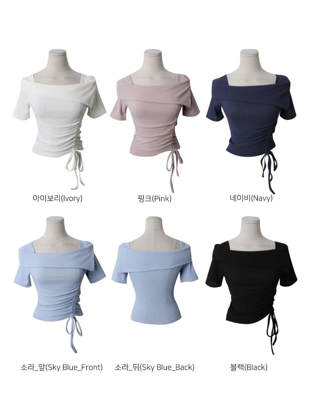 【早鳥 ! 斜肩綁帶ᰔᩚ 設計感𝗨𝗣】𝗖𝗿𝗼𝘀𝘀 𝗟𝗮𝗰𝗲 𝗦𝗾𝘂𝗮𝗿𝗲 𝗧𝗼𝗽