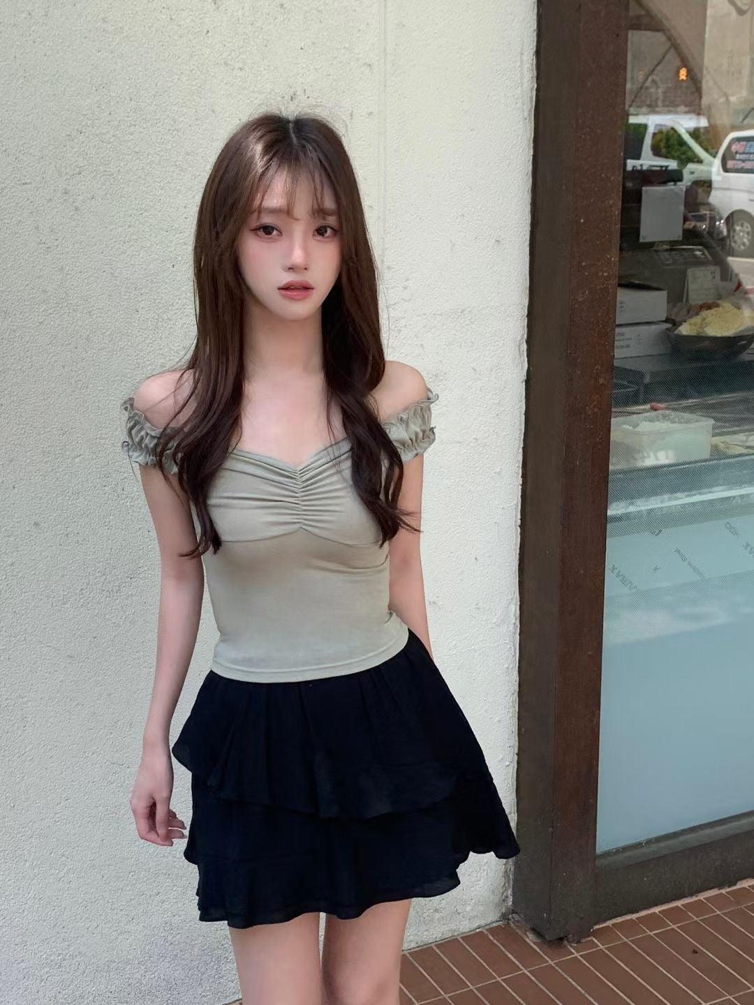 【 ≽^•⩊•^≼ 𝗦𝗨𝗠𝗠𝗘𝗥 𝗣𝗜𝗖𝗞 $𝟵𝟵 / 皺摺木耳邊邊吊帶☼ 】𝗗𝗿𝗲𝗮𝗺𝘆 𝗧𝗮𝗻𝗸 𝗧𝗼𝗽