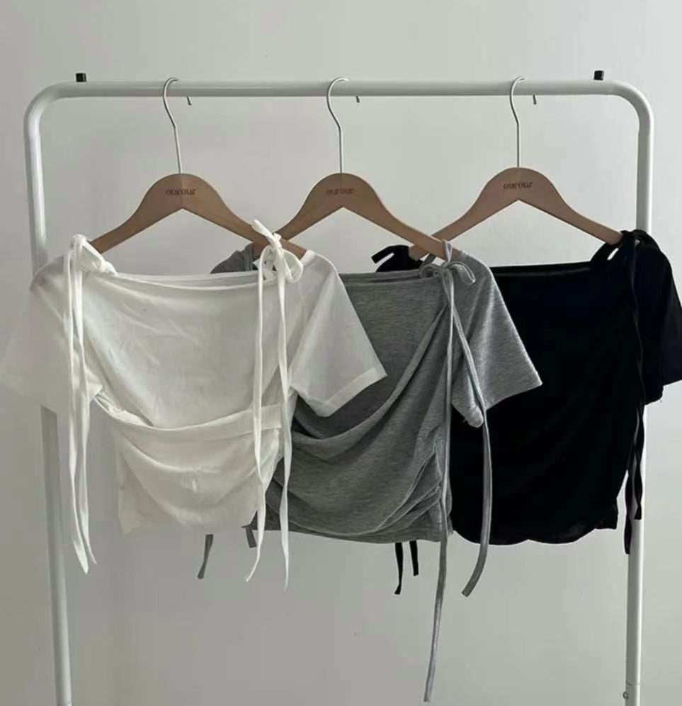 【 𝗦𝗹𝗶𝗺 𝗖𝘂𝘁 -`♡´-𝗣𝗜𝗖𝗞 早鳥 ！ 交叉綁帶𝗗𝗲𝘁𝗮𝗶𝗹】𝗦𝗵𝗶𝗿𝗿𝗶𝗻𝗴 𝗦𝗹𝗶𝗺 𝗖𝘂𝘁 𝗖𝗿𝗼𝗽