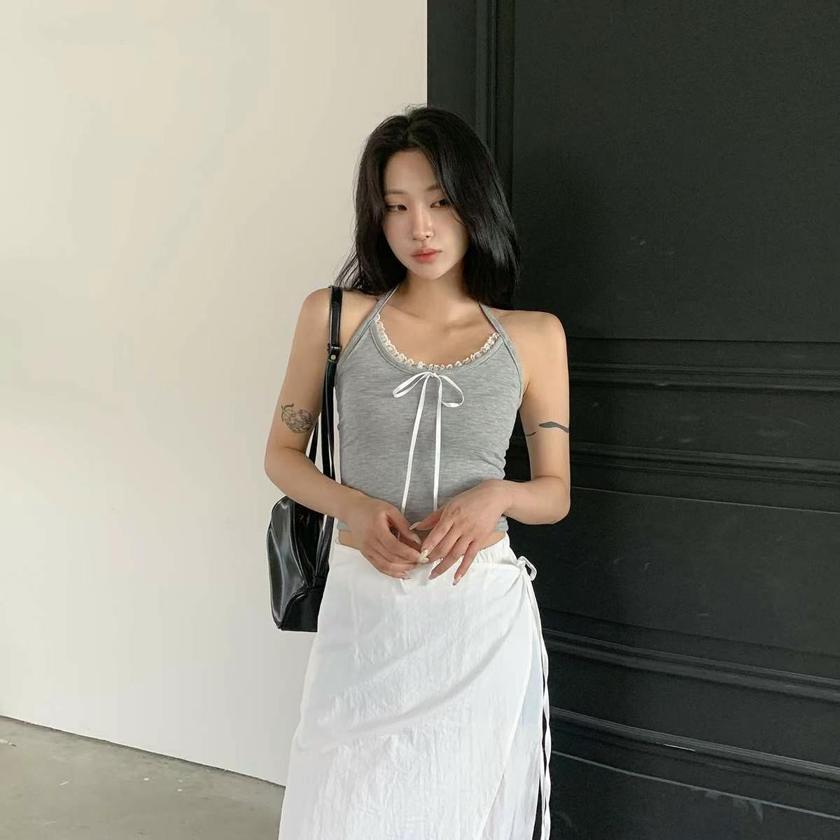 【絕美𝗟𝗔𝗖𝗘 ⛅️⛅️ $𝟵𝟵﻿  氣質露背 ৻( •̀ ᗜ •́ ৻)】𝗟𝗮𝗰𝗲 𝗧𝘄𝗶𝘀𝘁 𝗧𝗮𝗻𝗸 𝗧𝗼𝗽