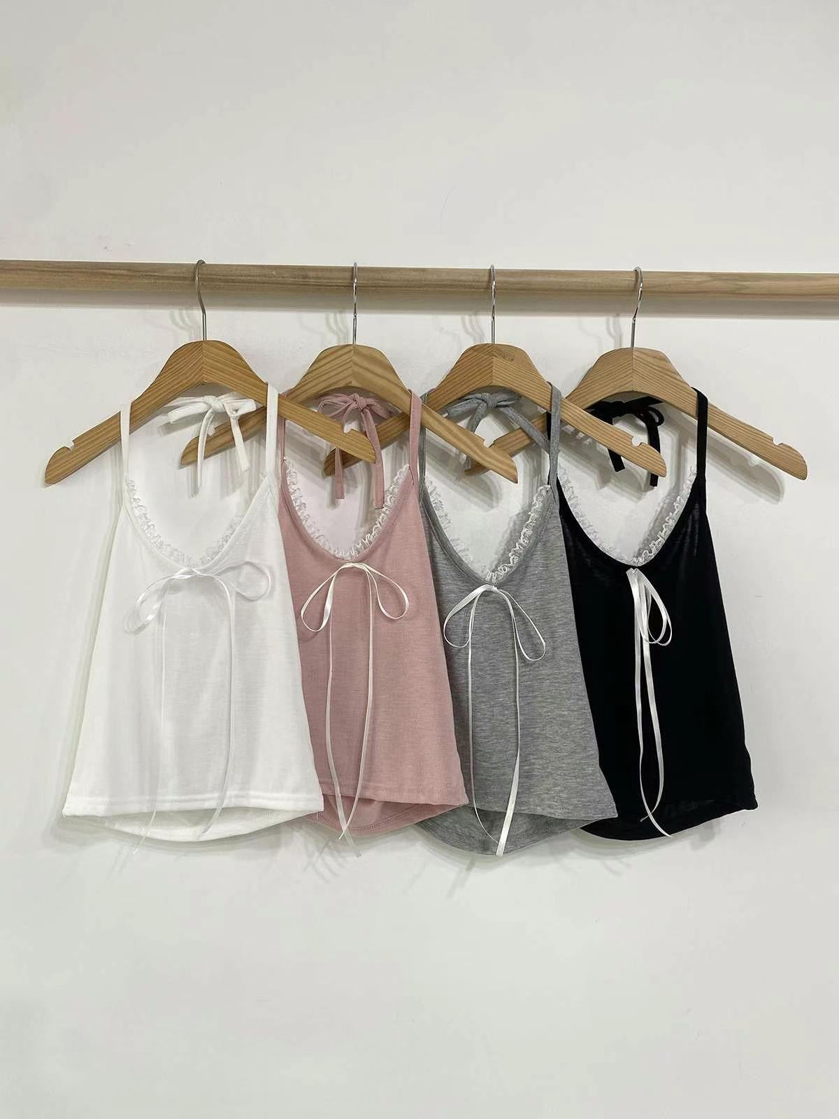 【絕美𝗟𝗔𝗖𝗘 ⛅️⛅️ $𝟵𝟵﻿  氣質露背 ৻( •̀ ᗜ •́ ৻)】𝗟𝗮𝗰𝗲 𝗧𝘄𝗶𝘀𝘁 𝗧𝗮𝗻𝗸 𝗧𝗼𝗽