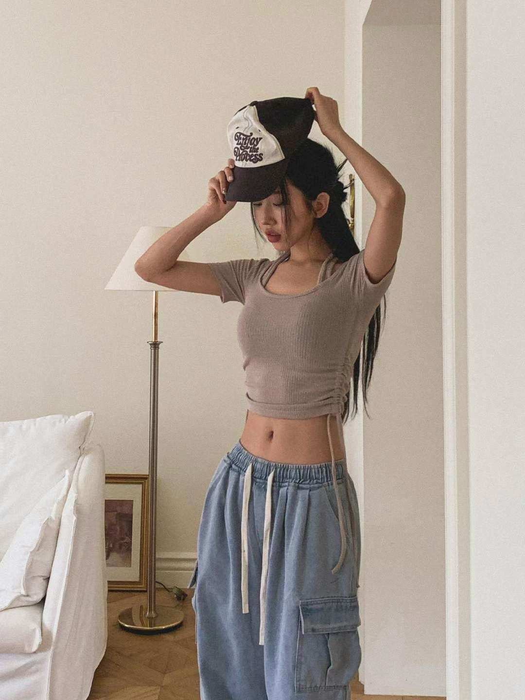 【 ˕ -マ ᶻ 𝗓 𐰁~ 側綁帶 𝗦-𝗟𝗜𝗡𝗘 𝗣𝗜𝗖𝗞♡】𝗖𝗮𝗿𝗿𝘆 𝗠𝗼𝗼𝗻 𝗧𝗼𝗽