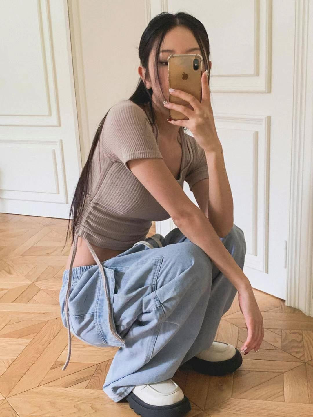 【 ˕ -マ ᶻ 𝗓 𐰁~ 側綁帶 𝗦-𝗟𝗜𝗡𝗘 𝗣𝗜𝗖𝗞♡】𝗖𝗮𝗿𝗿𝘆 𝗠𝗼𝗼𝗻 𝗧𝗼𝗽