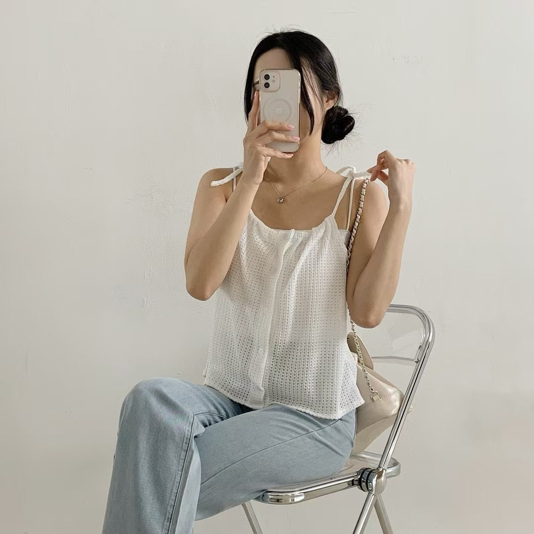 【⋆｡‧˚ʚ🩰 $𝟵𝟵﻿ ɞ 輕盈感𝗨𝗣𝗨𝗣💌復古吊帶】𝗩𝗶𝗻𝘁𝗮𝗴𝗲 𝗩𝗲𝘀𝘁