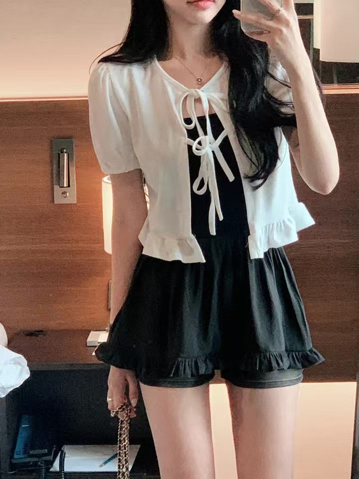 【🤍最後加碼$𝟵𝟵﻿ 🤍 甜美𝗚𝗶𝗿𝗹𝘆 ！外套上身兩穿˚ ༘⋆｡˚】𝗦𝘄𝗲𝗲𝘁𝗶𝗲 𝗧𝗼𝗽