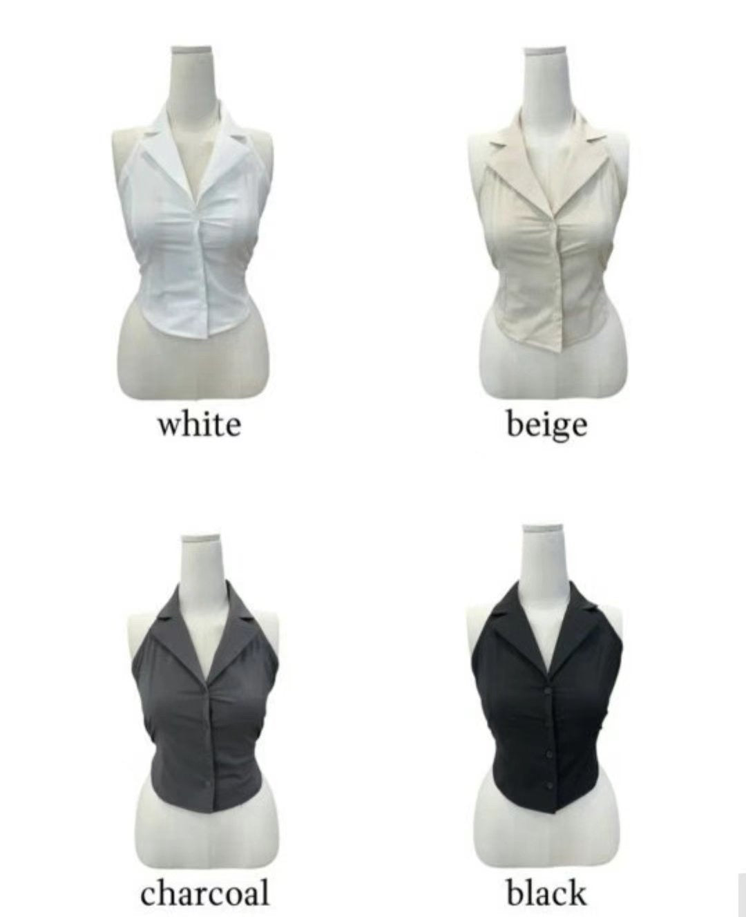 【𐙚₊˚☁️⊹背多芬炸裂♡掛頸露背♡西裝𝗖𝗼𝗹𝗹𝗮𝗿氣質𝗨𝗣ﮩ٨早鳥】𝗛𝗮𝗹𝘁𝗲𝗿 𝗖𝗼𝗹𝗹𝗮𝗿 𝗩𝗲𝘀𝘁