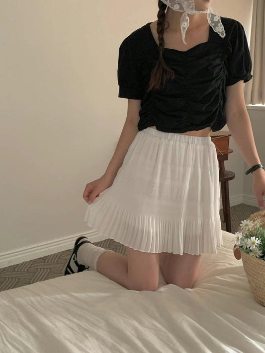 【｡ ₊°༺早鳥~彈性𝗠𝗔𝗫🤎蛋糕裙褲༻°₊ ｡】𝗠𝗲𝗹𝗹𝗼𝘄 𝗣𝗮𝗻𝘁𝘀 𝗦𝗸𝗶𝗿𝘁