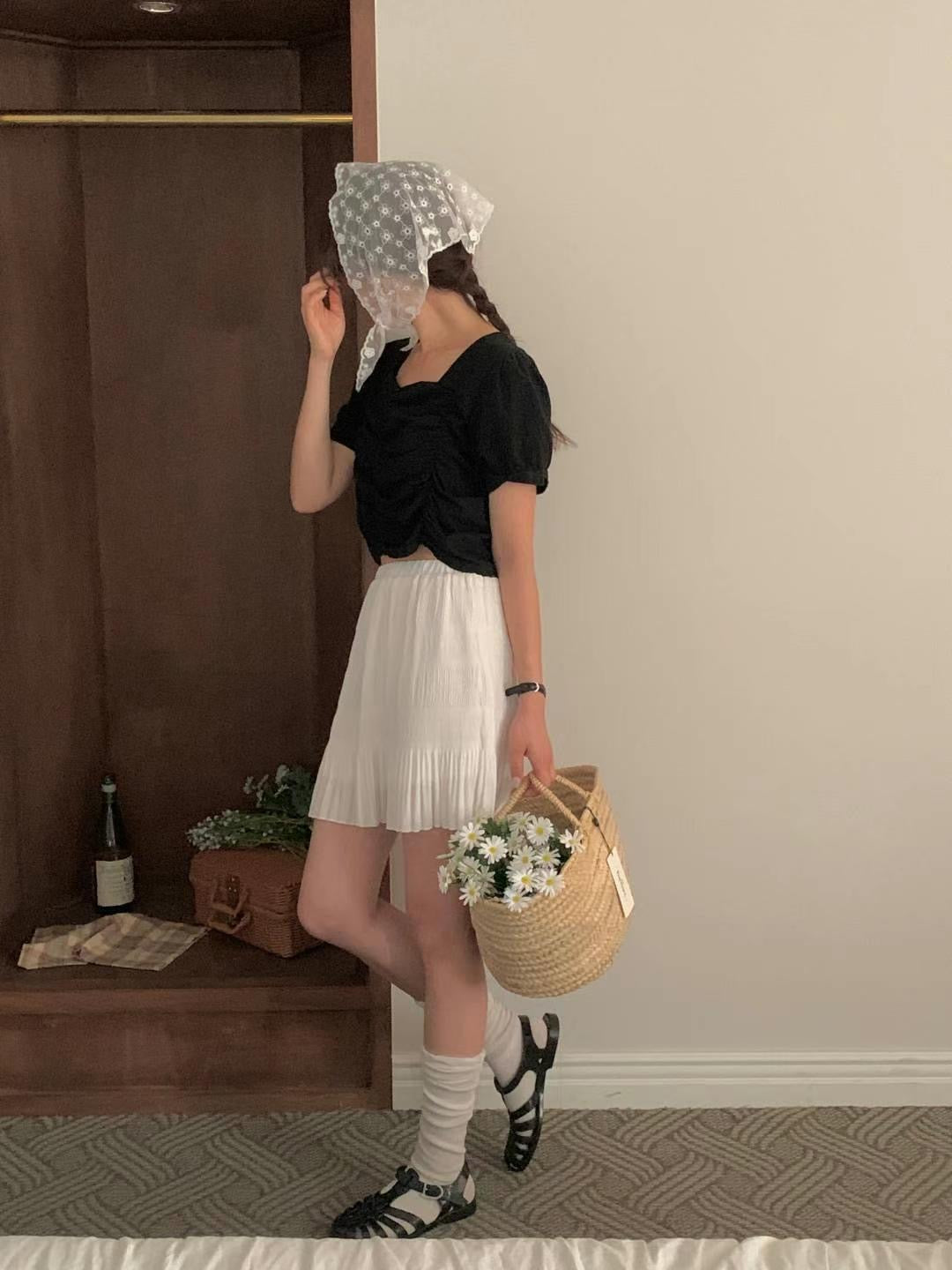 【｡ ₊°༺早鳥~彈性𝗠𝗔𝗫🤎蛋糕裙褲༻°₊ ｡】𝗠𝗲𝗹𝗹𝗼𝘄 𝗣𝗮𝗻𝘁𝘀 𝗦𝗸𝗶𝗿𝘁