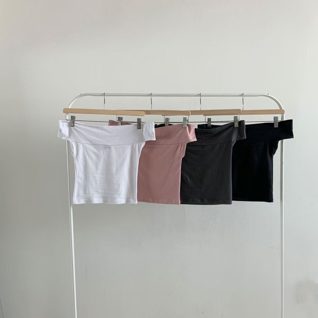 【 𝗦𝗔𝗟𝗘 ᥫ᭡ 𝟮 𝗪𝗔𝗬𝗦 𝗪𝗘𝗔𝗥𝗜𝗡𝗚ᥫ᭡ 成本價$𝟵𝟵】平口露肩上衣