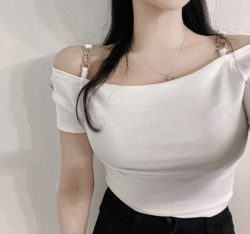 【₊˚⊹ᰔ⋆. 𐙚  ˚特別𝗖𝗵𝗮𝗶𝗻小露肩 早鳥！】𝗗𝗼𝘂𝗯𝗹𝗲 𝗖𝗵𝗮𝗶𝗻 𝗧𝗼𝗽