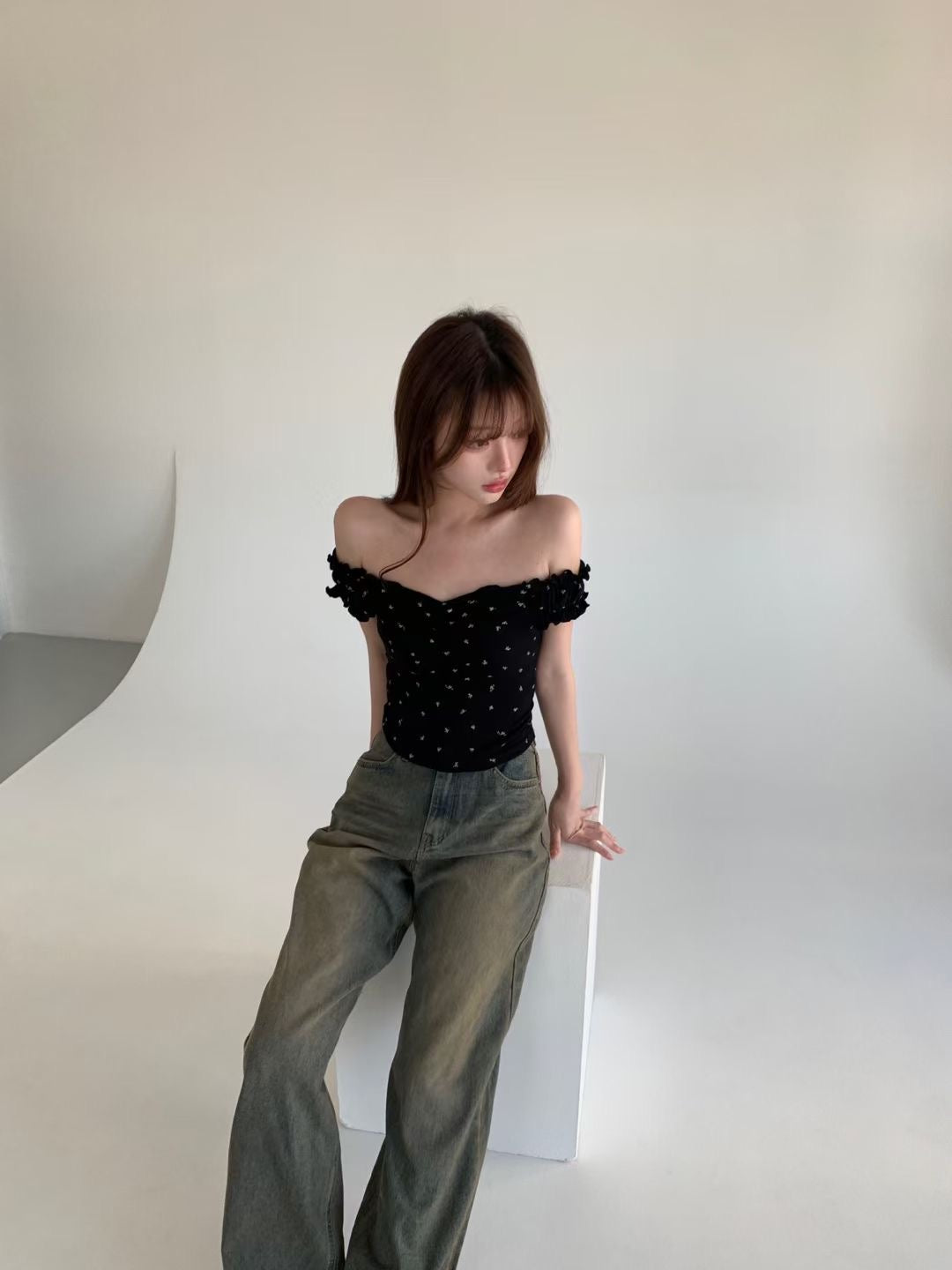 【 𓂃 ོ☼𓂃 皺摺木耳邊吊帶 夏日感🈵️ 早鳥！ 】𝗙𝗹𝗼𝘄𝗲𝗿 𝗧𝗮𝗻𝗸 𝗧𝗼𝗽