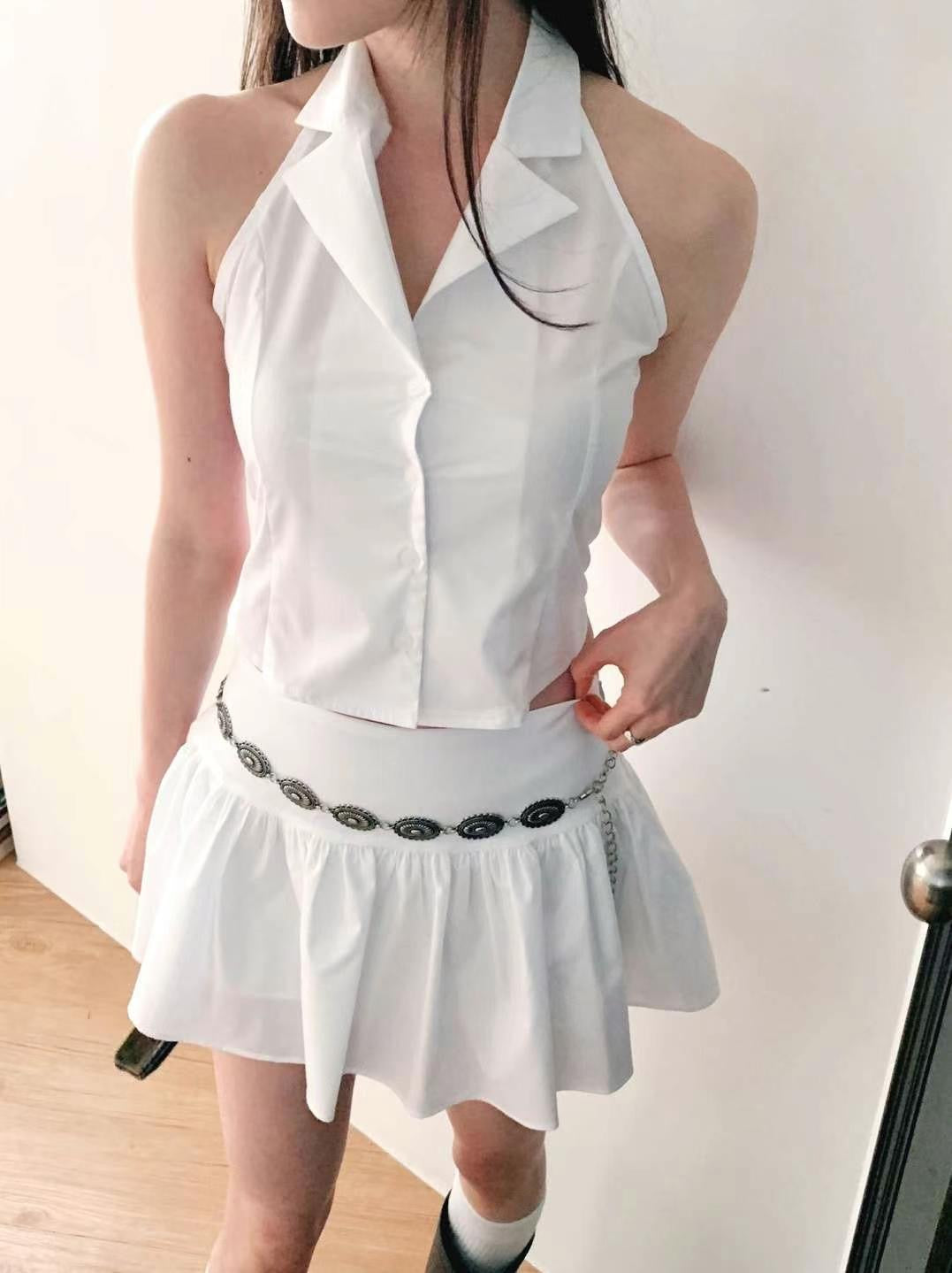 【𐙚₊˚☁️⊹背多芬炸裂♡掛頸露背♡西裝𝗖𝗼𝗹𝗹𝗮𝗿氣質𝗨𝗣ﮩ٨早鳥】𝗛𝗮𝗹𝘁𝗲𝗿 𝗖𝗼𝗹𝗹𝗮𝗿 𝗩𝗲𝘀𝘁