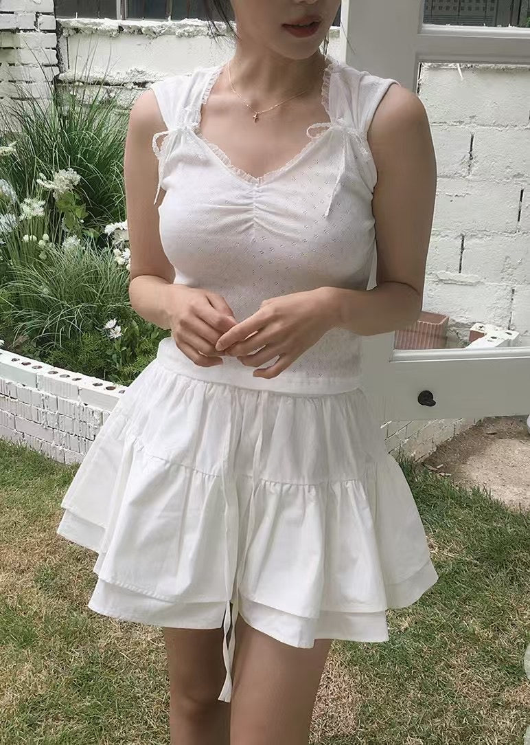 【 ﹏𓊝﹏𓂁﹏⊹ ࣪ ˖綁帶蝴蝶! 滿滿活力感 🎀 早鳥 】𝗣𝘂𝗿𝗲 𝗥𝗮𝗰𝗲 𝗧𝗮𝗻𝗸 𝗧𝗼𝗽